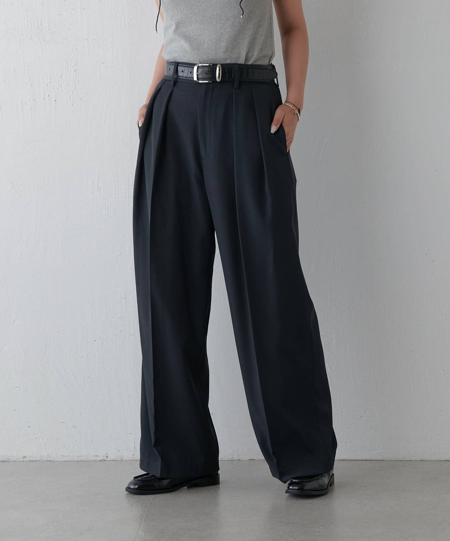 Lui's(ルイス) 【セットアップ対応】2タックワイドパンツ