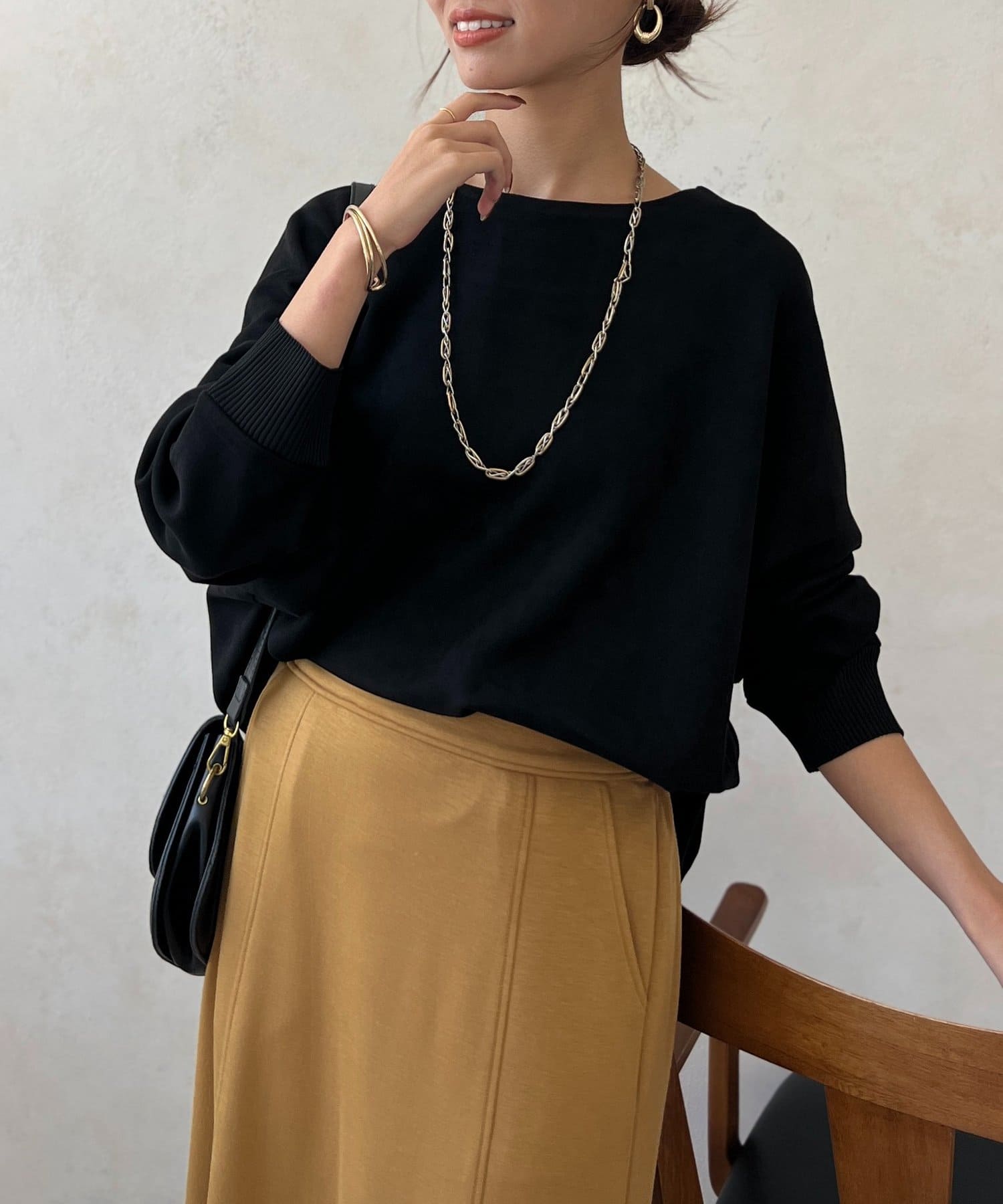 Chez toi(シェトワ) BACKリブスエードプルオーバー