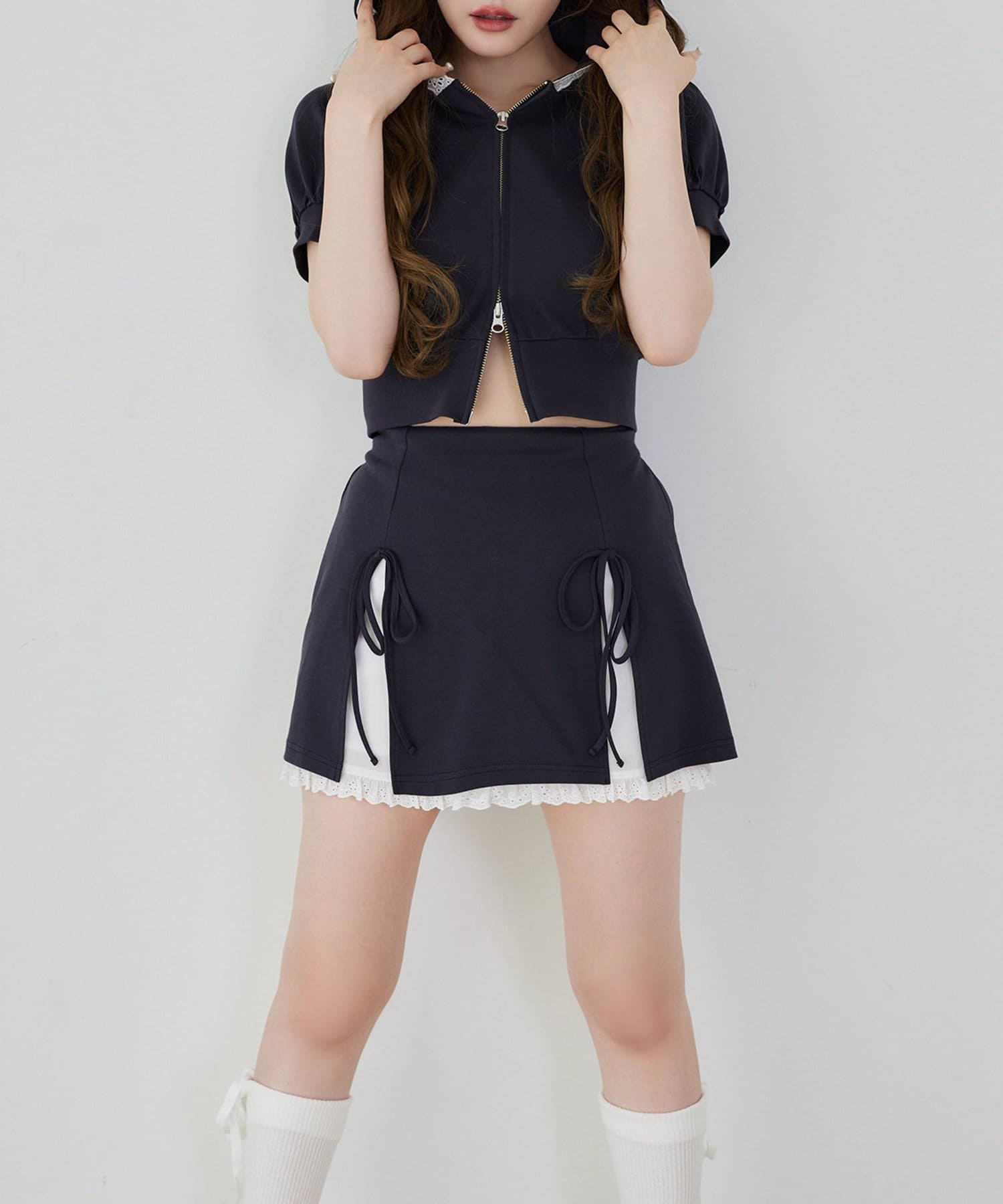 NICE CLAUP / OLIVE des OLIVE OUTLET(ナイスクラップ  / オリーブ デ オリーブ アウトレット) 【one after another】カットスカート