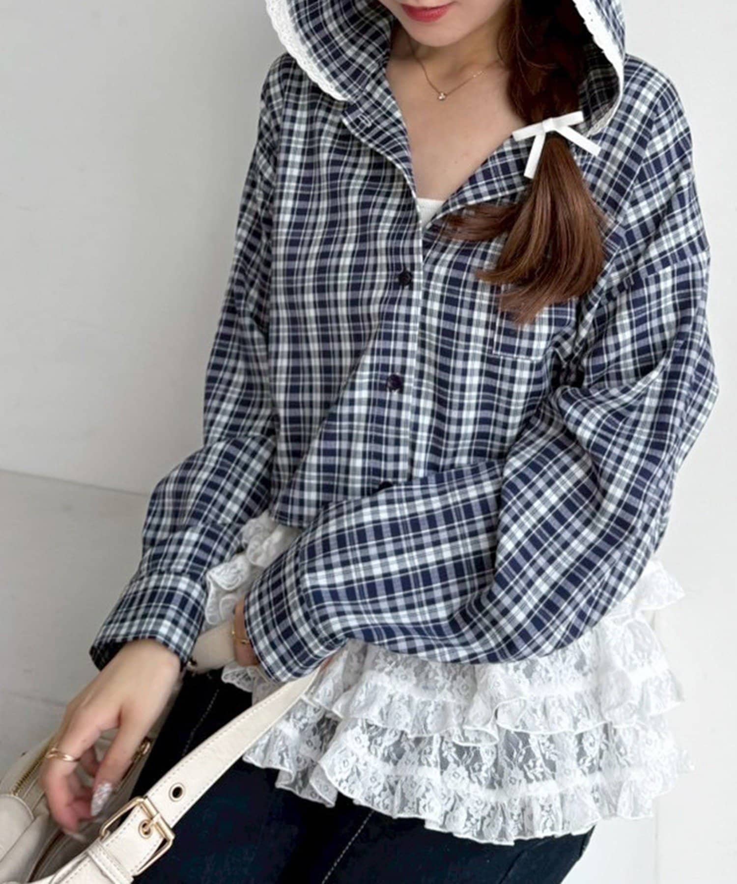 NICE CLAUP / OLIVE des OLIVE OUTLET(ナイスクラップ  / オリーブ デ オリーブ アウトレット) 【one after another】フードシャツ