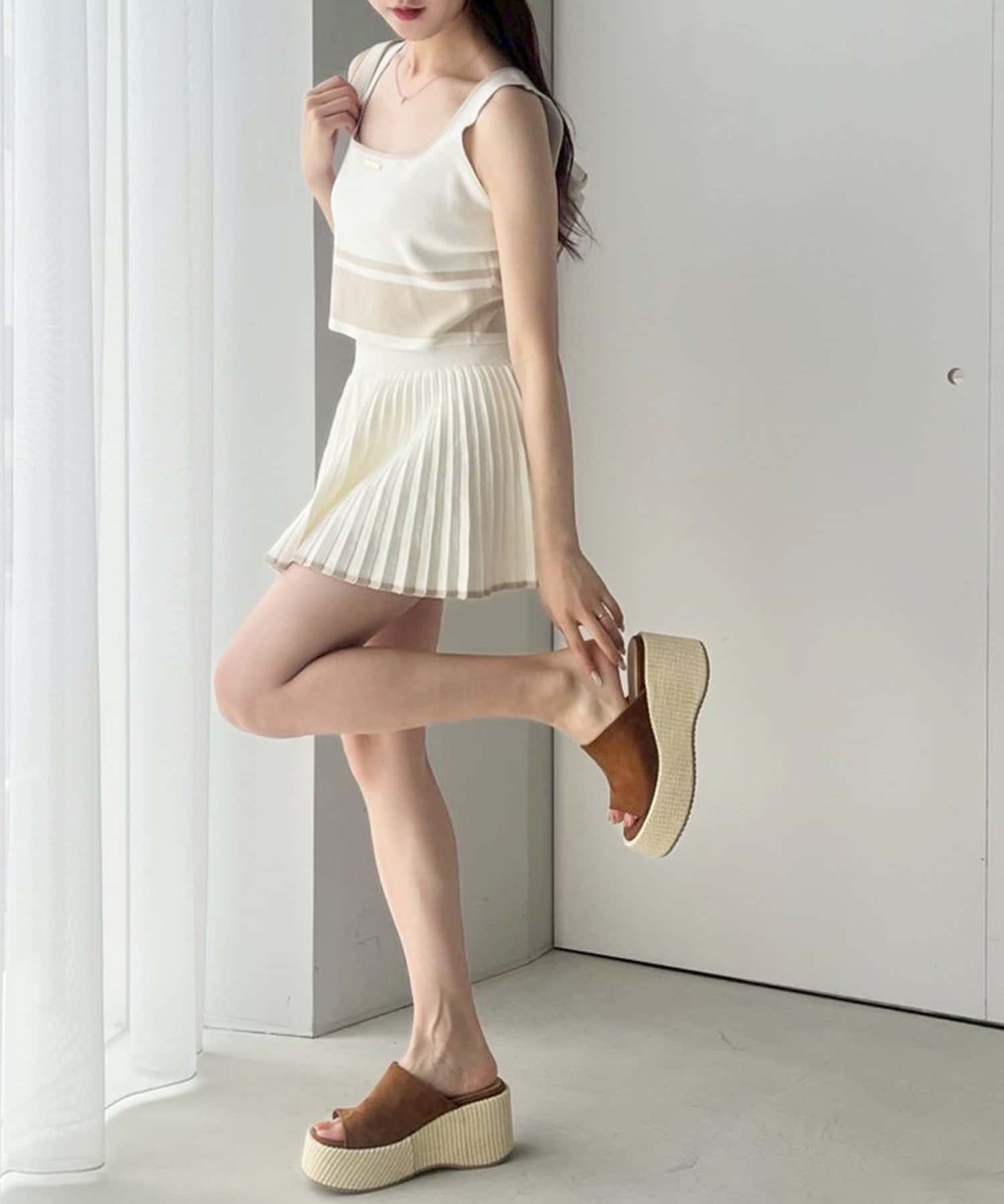 NICE CLAUP / OLIVE des OLIVE OUTLET(ナイスクラップ  / オリーブ デ オリーブ アウトレット) 【one after another】【マイナス３キロ見え】ウェッジソールサンダル