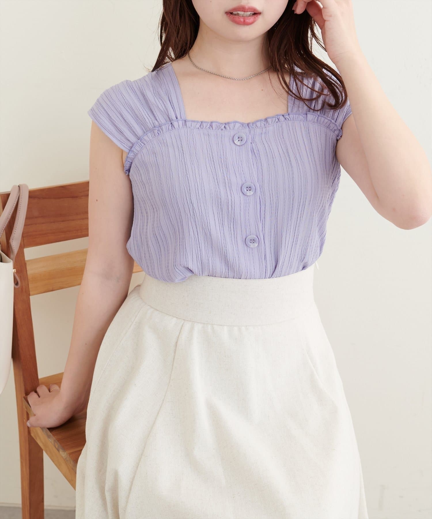 NICE CLAUP / OLIVE des OLIVE OUTLET(ナイスクラップ  / オリーブ デ オリーブ アウトレット) 【natural couture】レトロガーリーブラウス