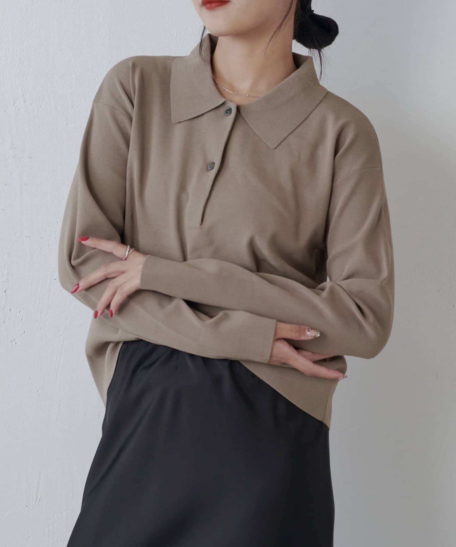 Lui's(ルイス) ストレッチ長袖ポロ