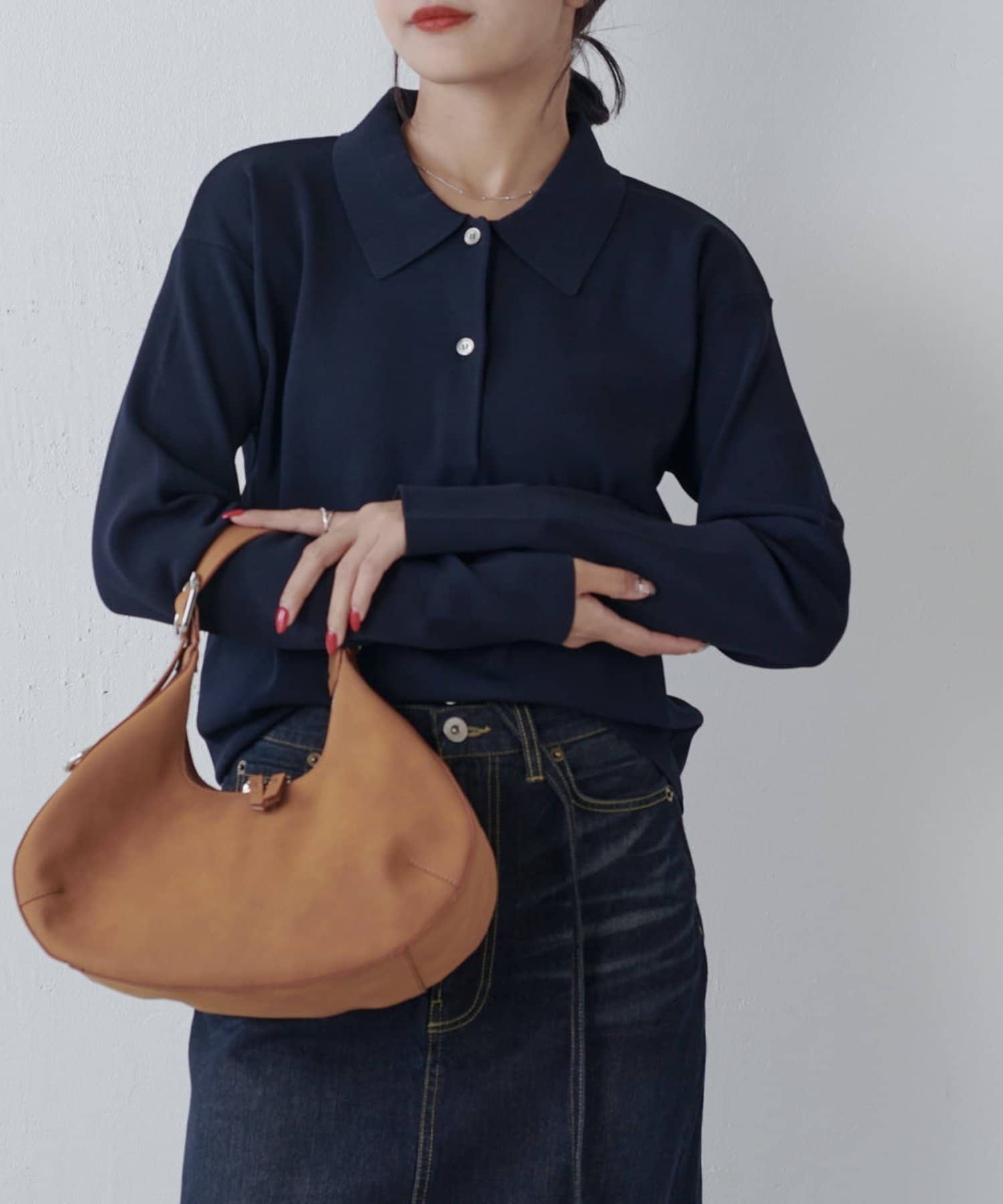 Lui's(ルイス) ストレッチ長袖ポロ
