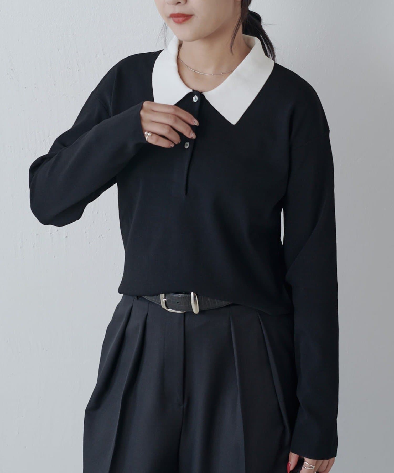 Lui's(ルイス) ストレッチ長袖ポロ