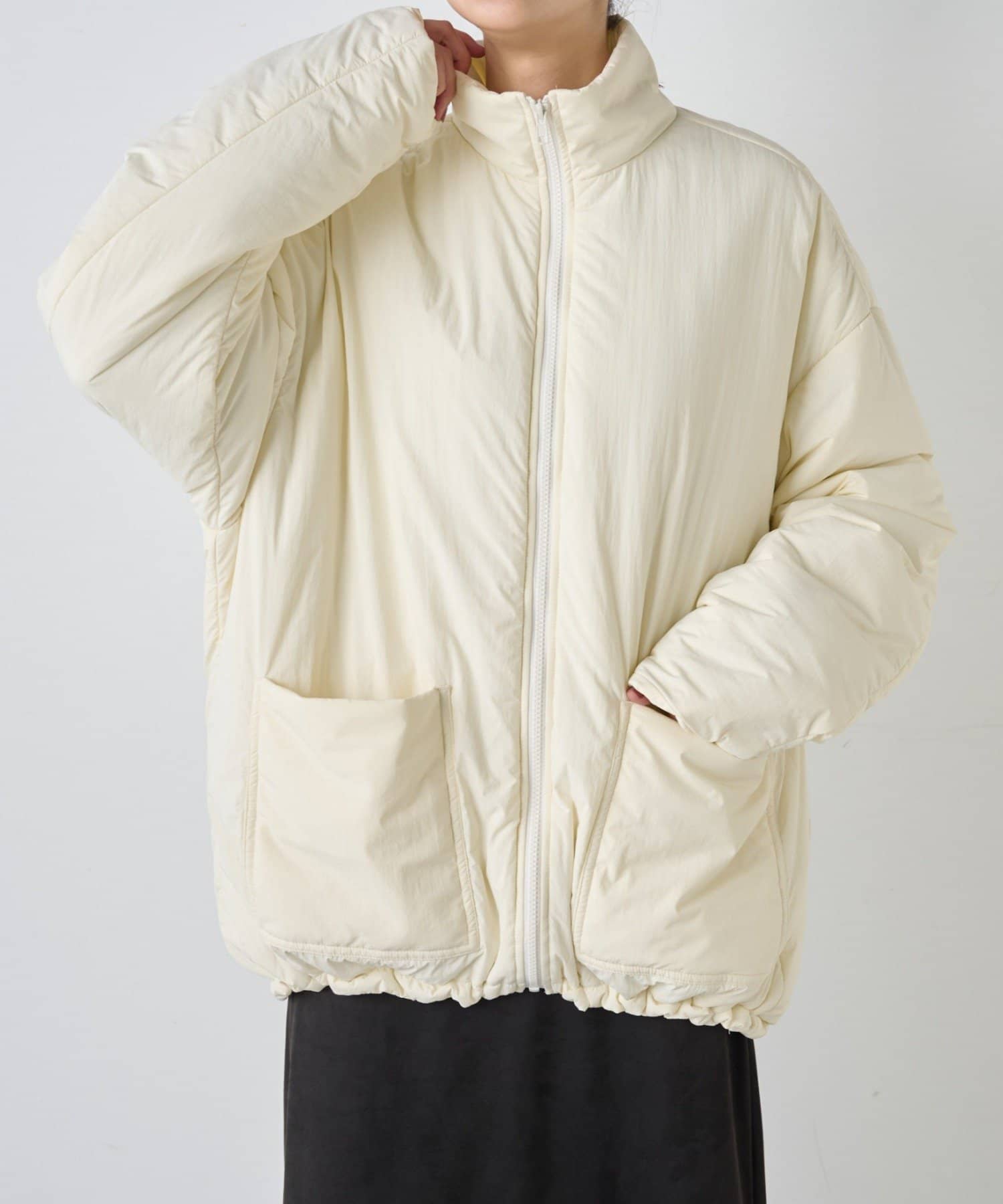 ビアズリー beardsley ZIPニットブルゾン　ライトグレー ビアズリー beardsley ZIPニットブルゾン ライトグレー