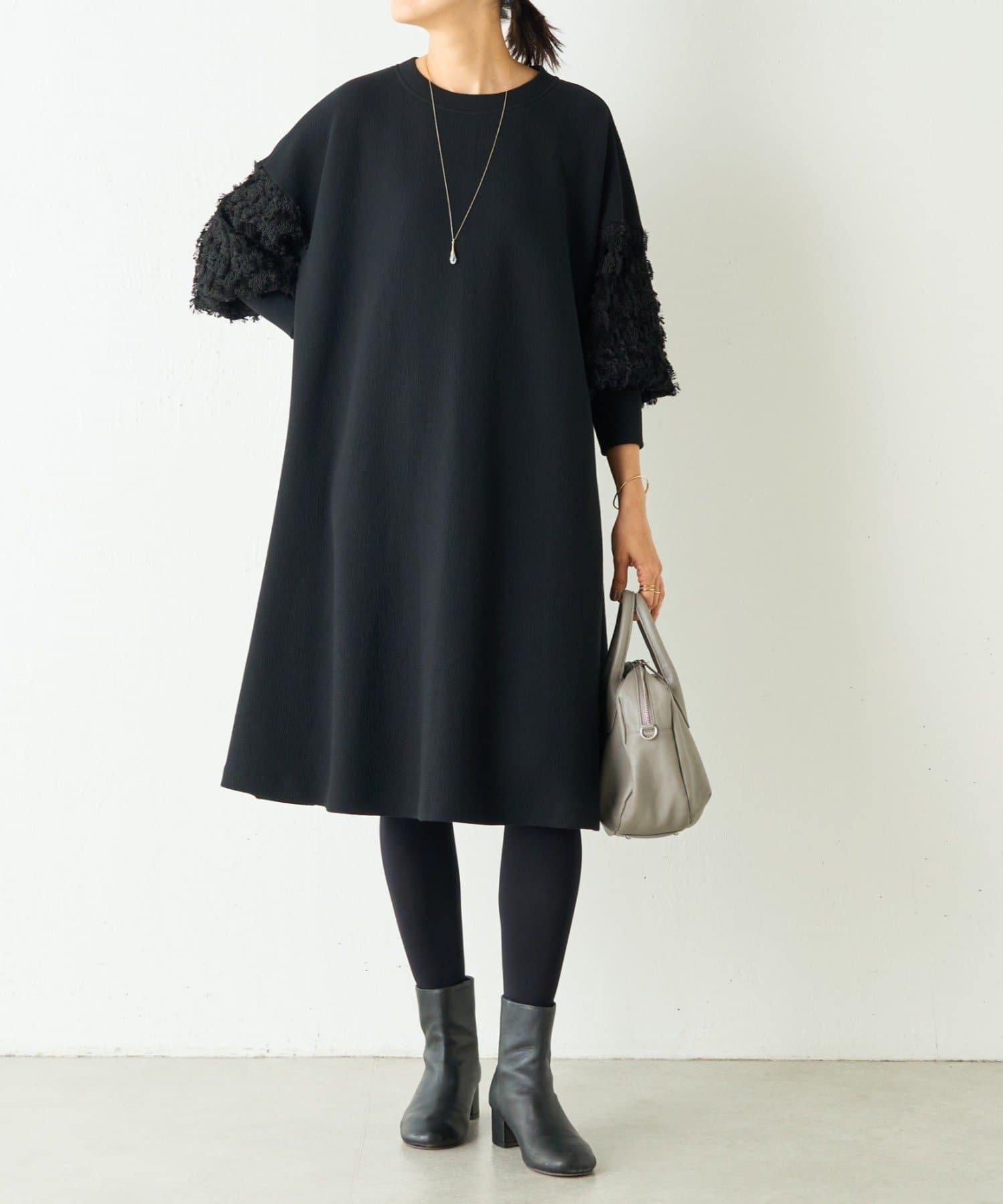 BEARDSLEY(ビアズリー) 袖パフジャガードワンピース