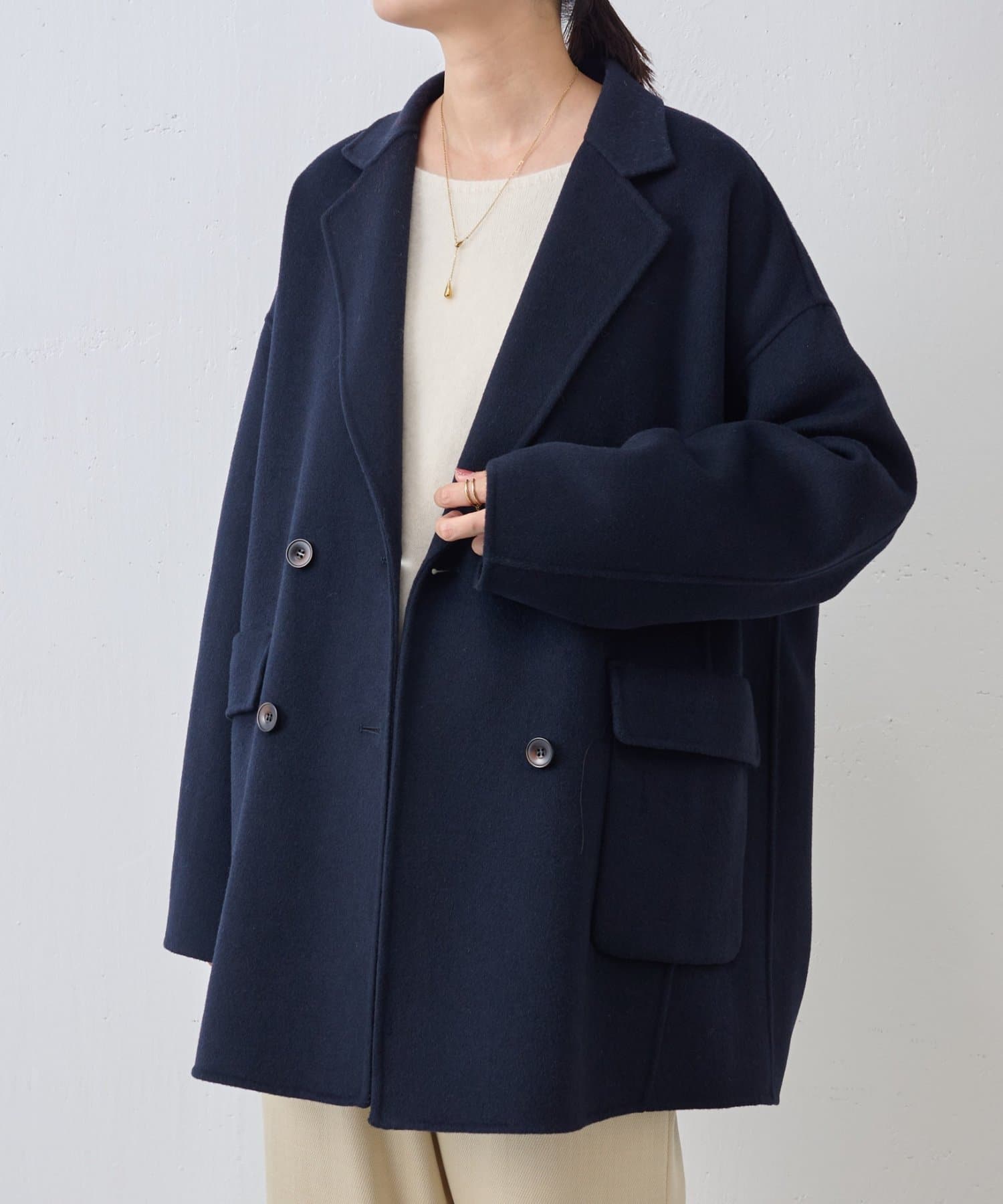 ビアズリー ショートリバーコート BEARDSLEY（ビアズリー）の「ショートリバーコート（ノーカラー