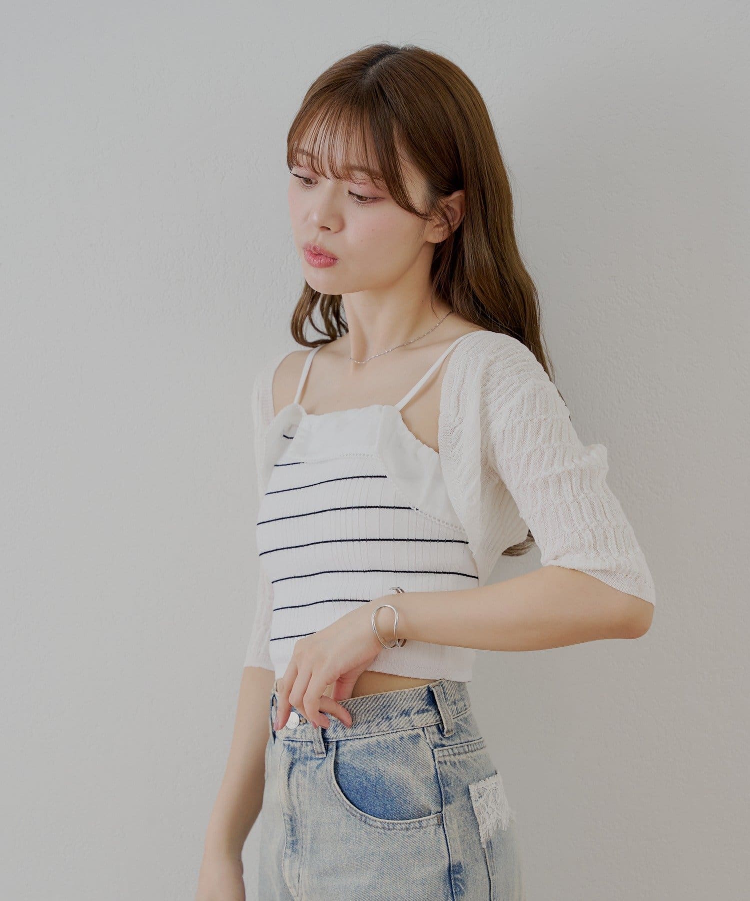カーディガン 襟付ベア+シアーカーディガンセット レディース 襟付ベア+シアーカーディガンセット | Chico(チコ)レディース
