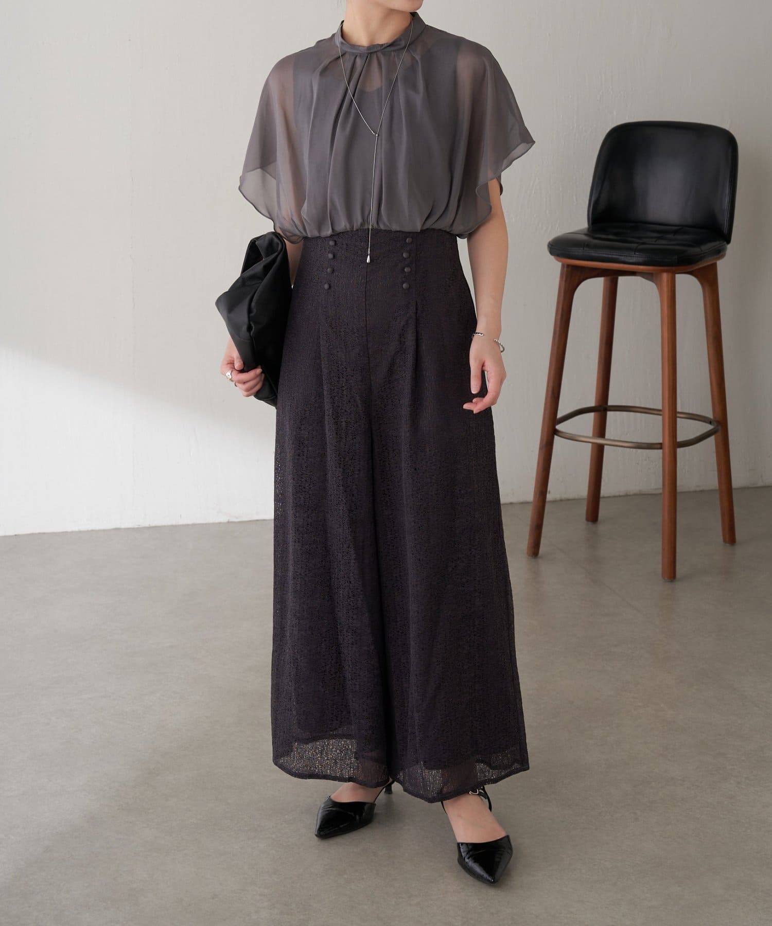 COLLAGE GALLARDAGALANTE(コラージュ ガリャルダガランテ) 【オケージョン】モザイクレースロンパース