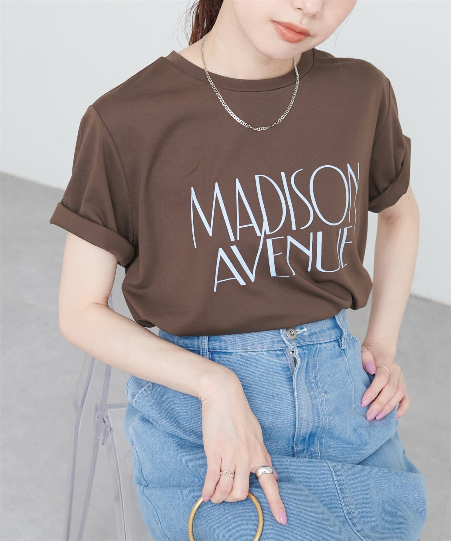 natural couture(ナチュラルクチュール) ポンチベーシックロゴT