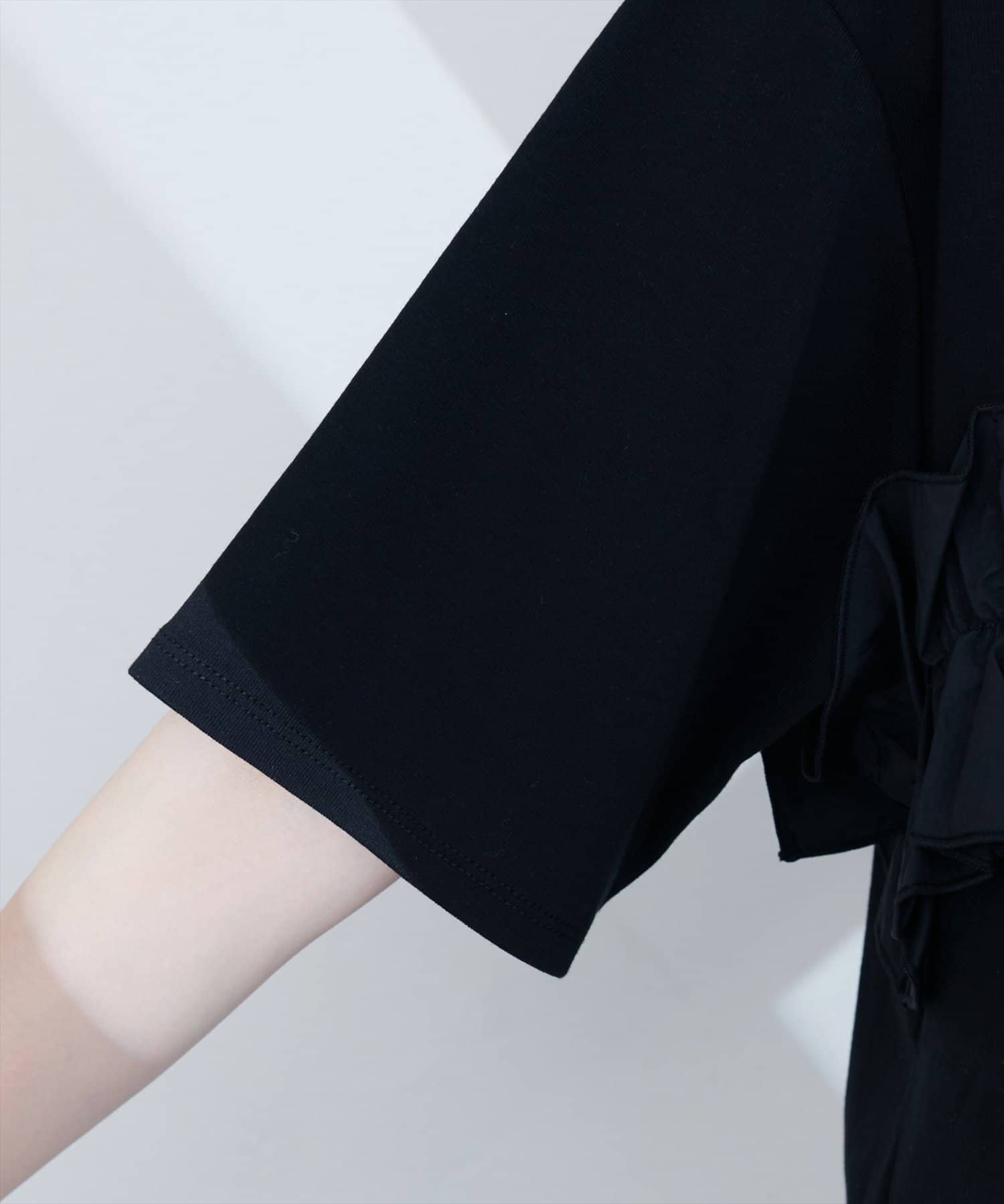 natural couture(ナチュラルクチュール) 【WEB限定】ボリュームフリル半袖Tシャツ