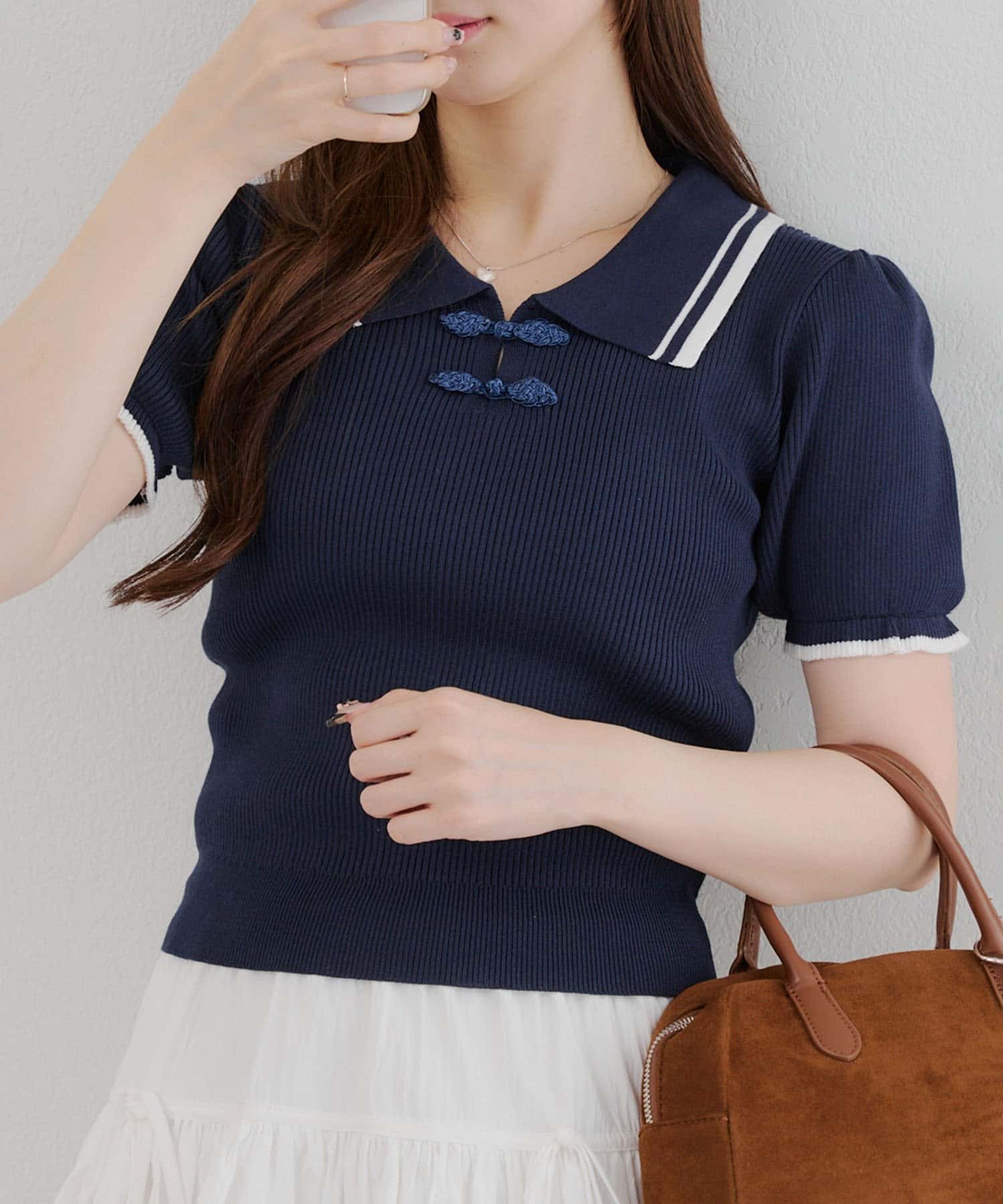 NICE CLAUP / OLIVE des OLIVE OUTLET(ナイスクラップ  / オリーブ デ オリーブ アウトレット) 2025AW【RMAF】チャイナポロニット