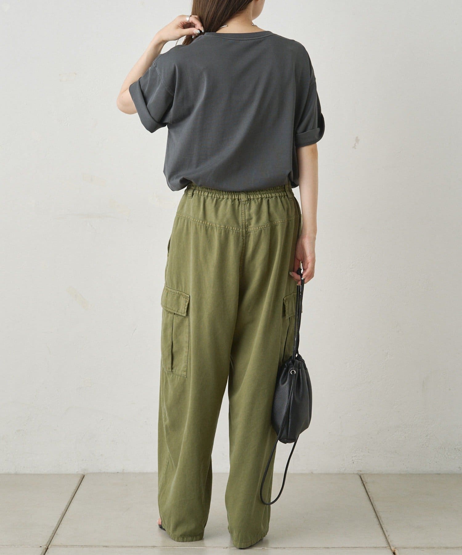 PUAL CE CIN(ピュアルセシン) ワンポイント刺繍ヴィンテージライクTシャツ