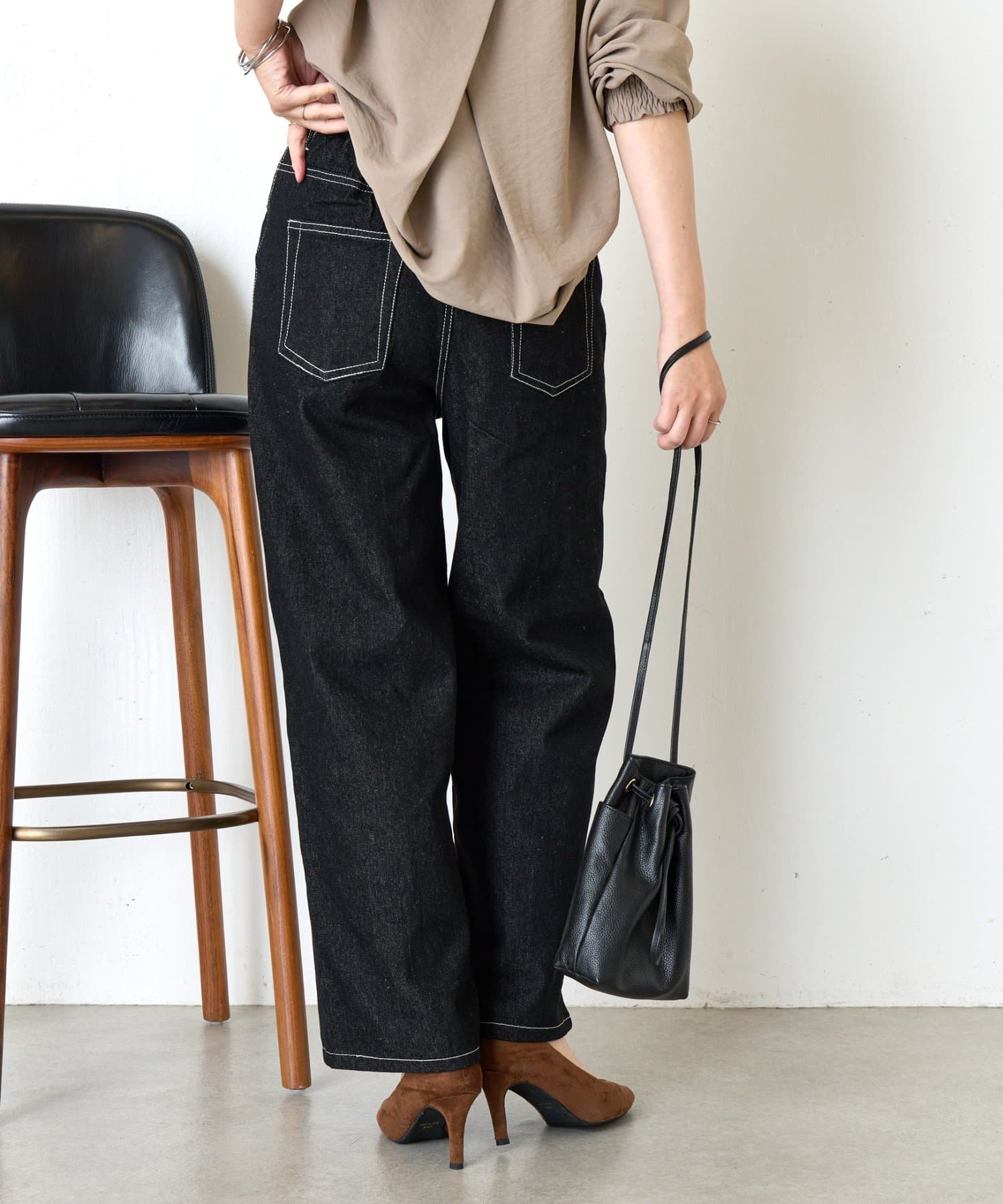 Jena　espace merveilleux(ジェナ　エスパスメルヴェイユ) サイドポケット切替デニムパンツ