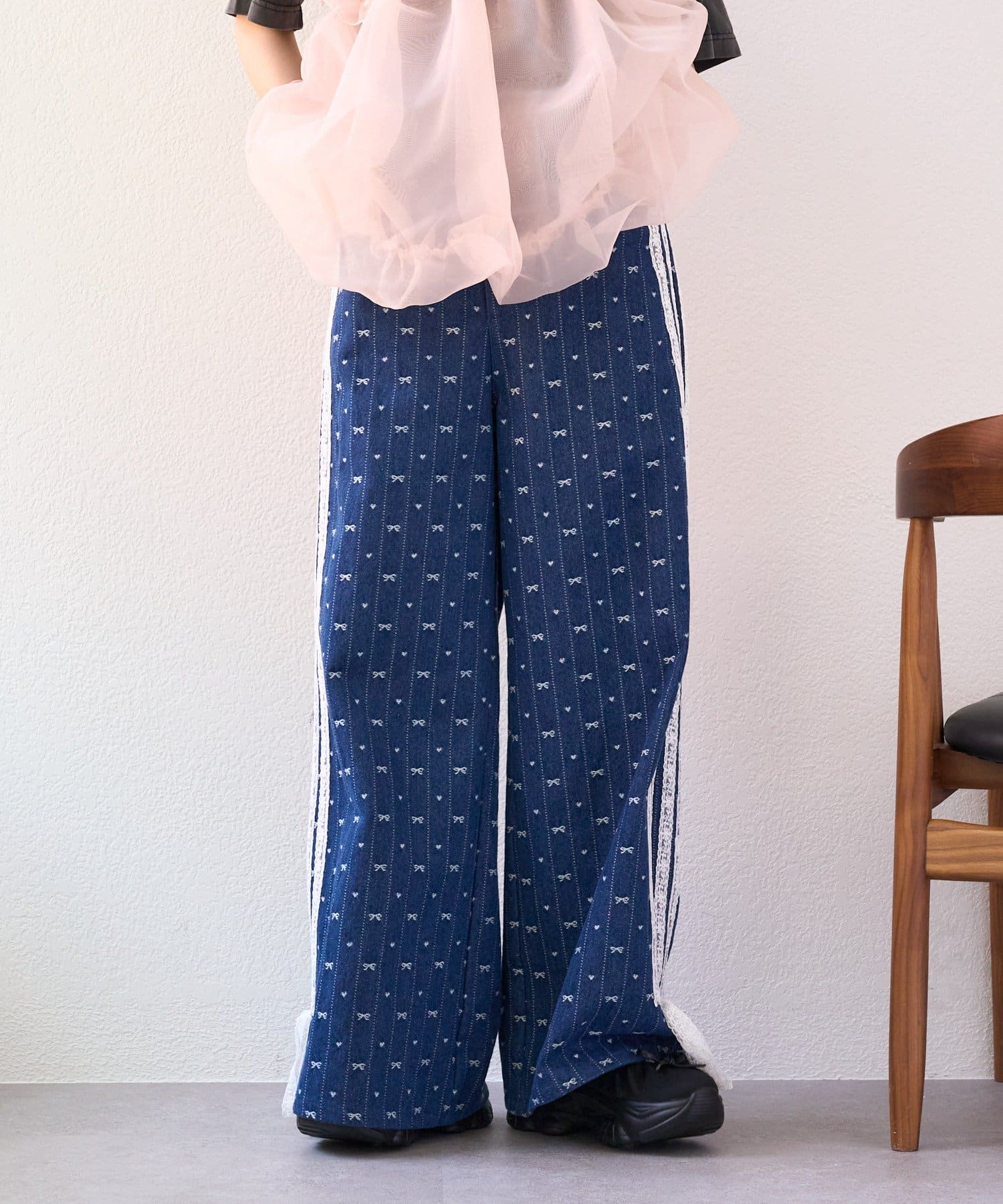 うしろリボンパンツ 後ろリボンハイウエストスキニーパンツ|NL|GL|CS||][品番