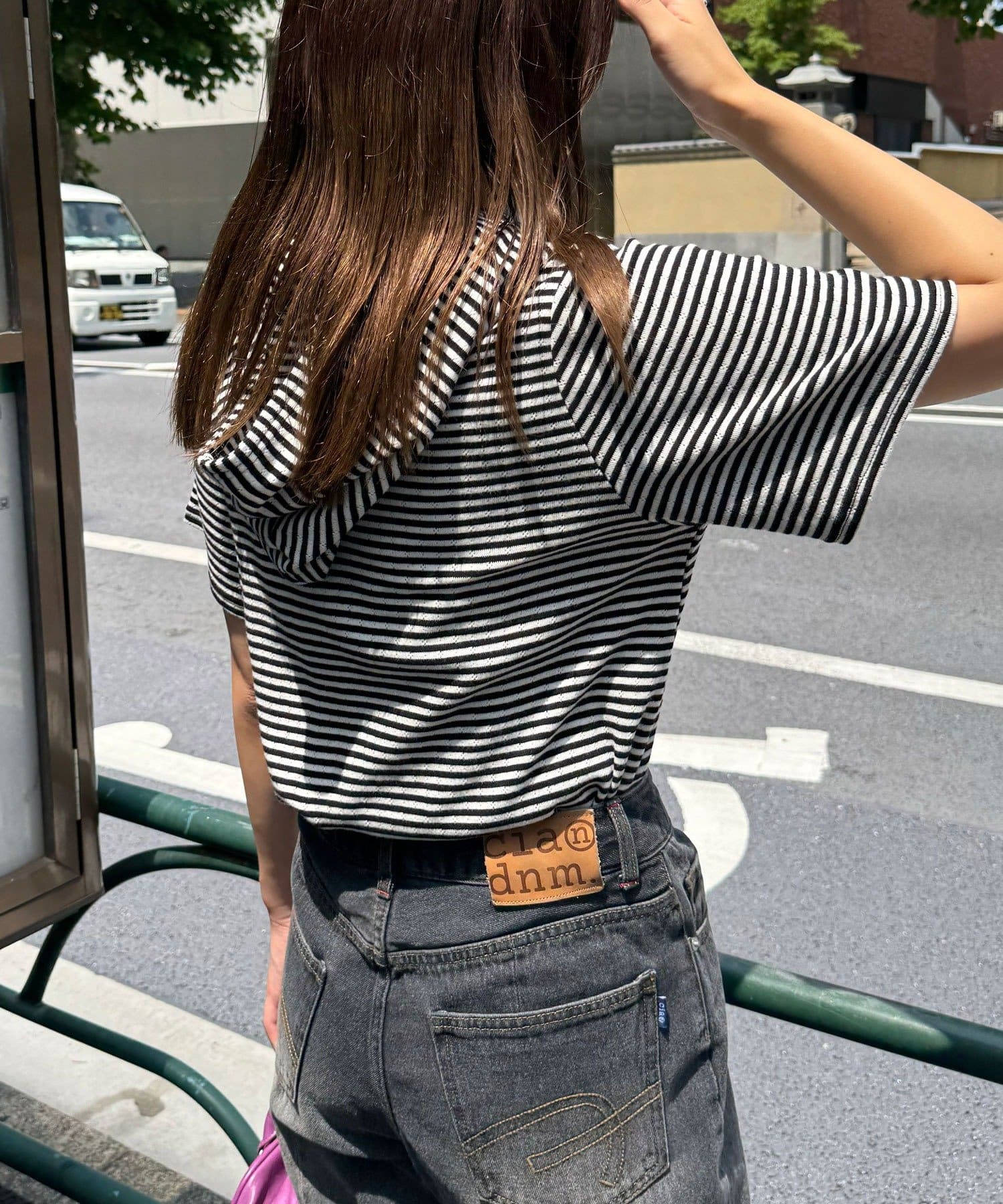 tシャツ ヘンリーネックボーダーフーディートップス レディース ヘンリーネックボーダーフーディートップス | CIAOPANIC(チャオ