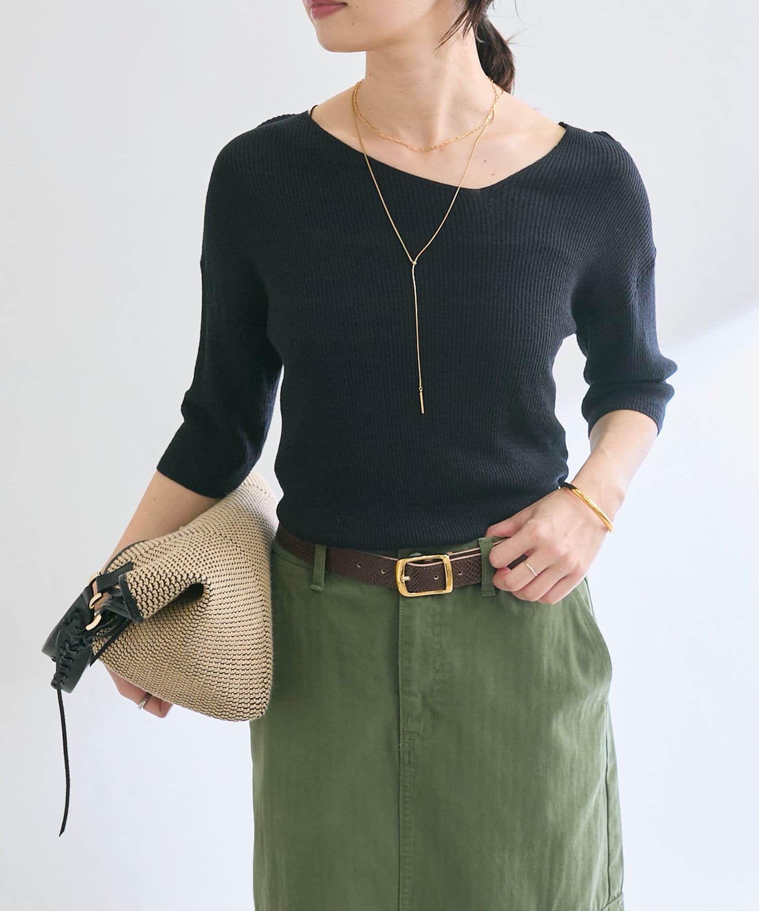 OUTLET(アウトレット) 【RIVE DROITE】アシメネックプルオーバー