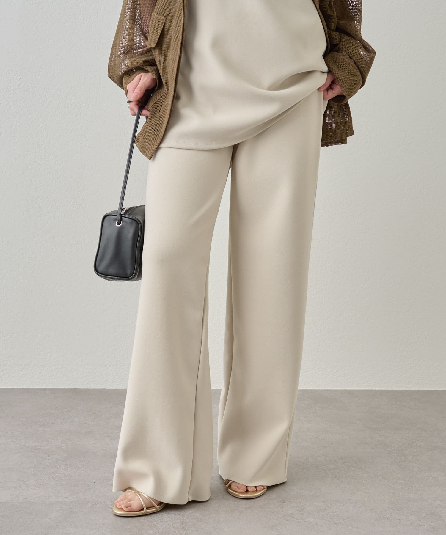 OUTLET(アウトレット) 【Omekashi】ミニマルイージーパンツ