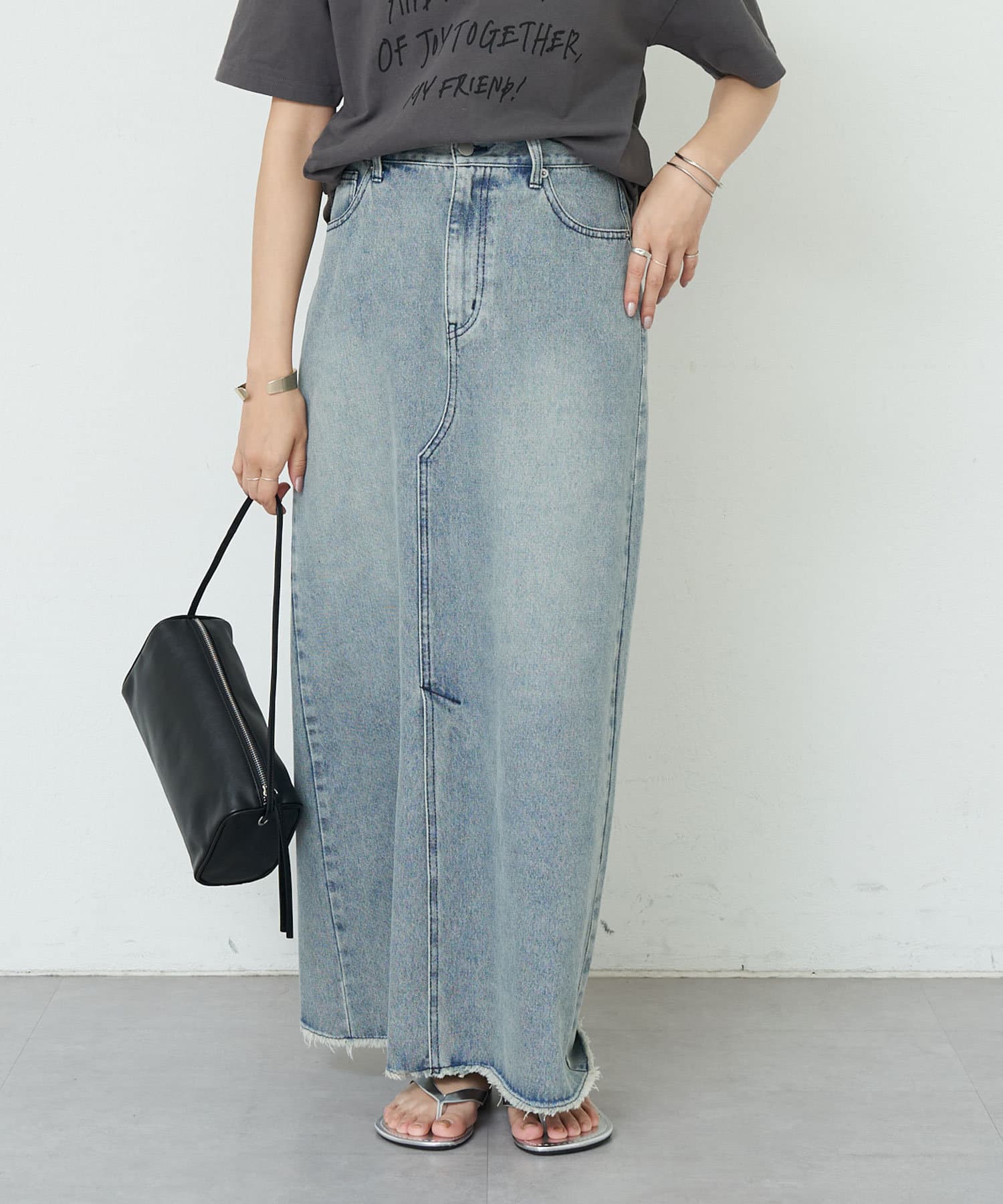 OUTLET(アウトレット) 【SHENERY】デニムロングスカート