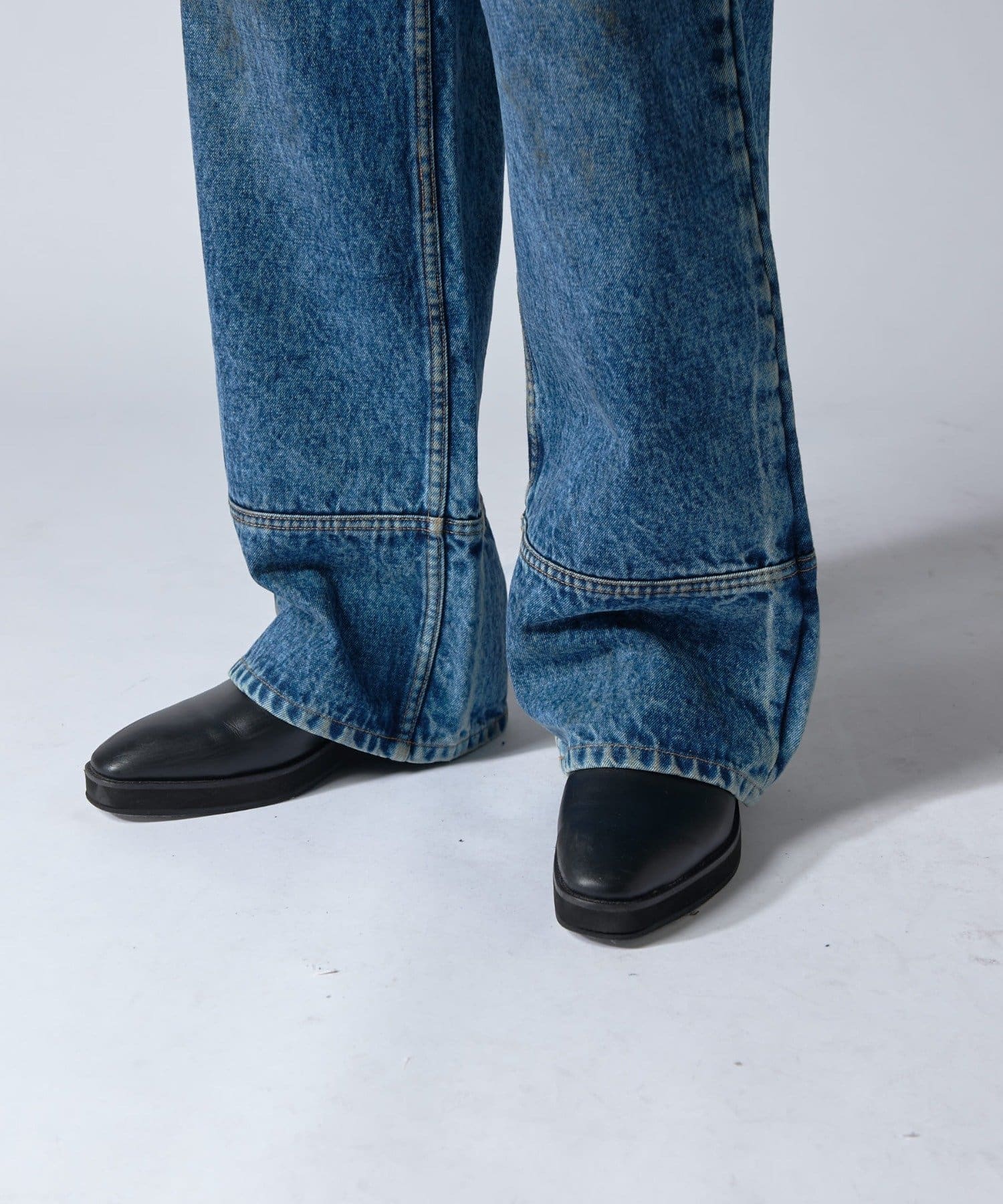 OUTLET(アウトレット) 【Lui's】00''s ケミカルウォッシュドワイドパンツ