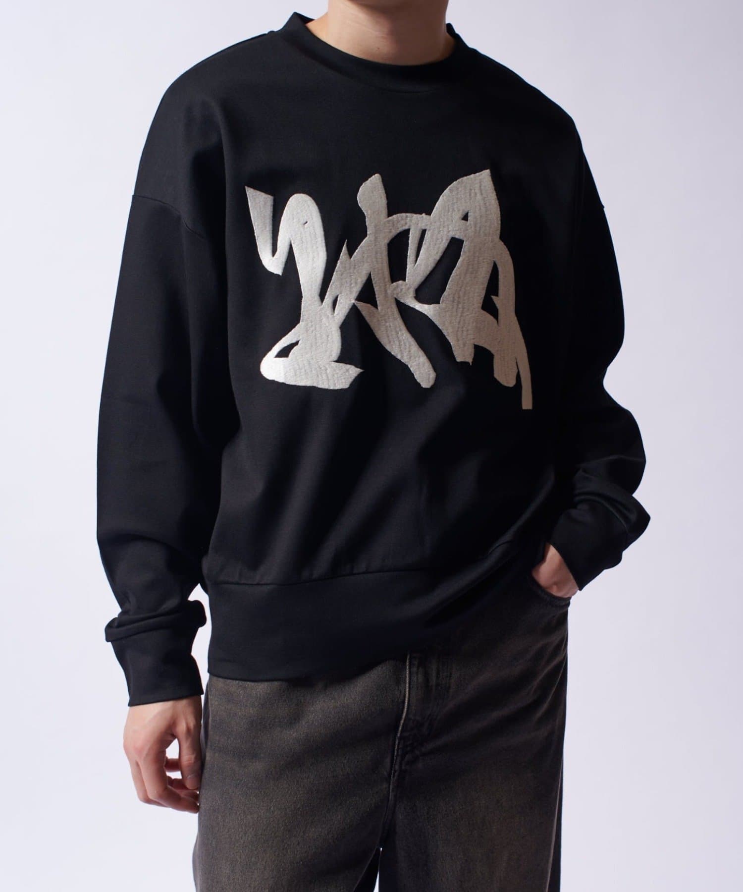 OUTLET(アウトレット) 【Lui's】ブラッシングエンブロイダリースウェット