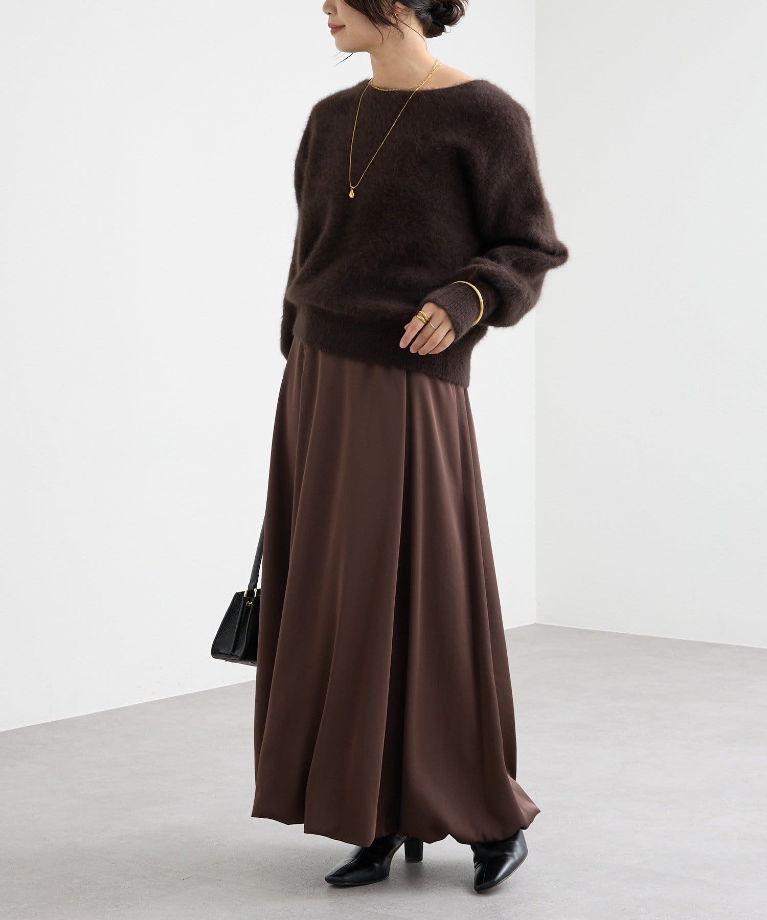 RIVE DROITE(リヴドロワ) 【リバイバル】ファーヤーン2WAYニット