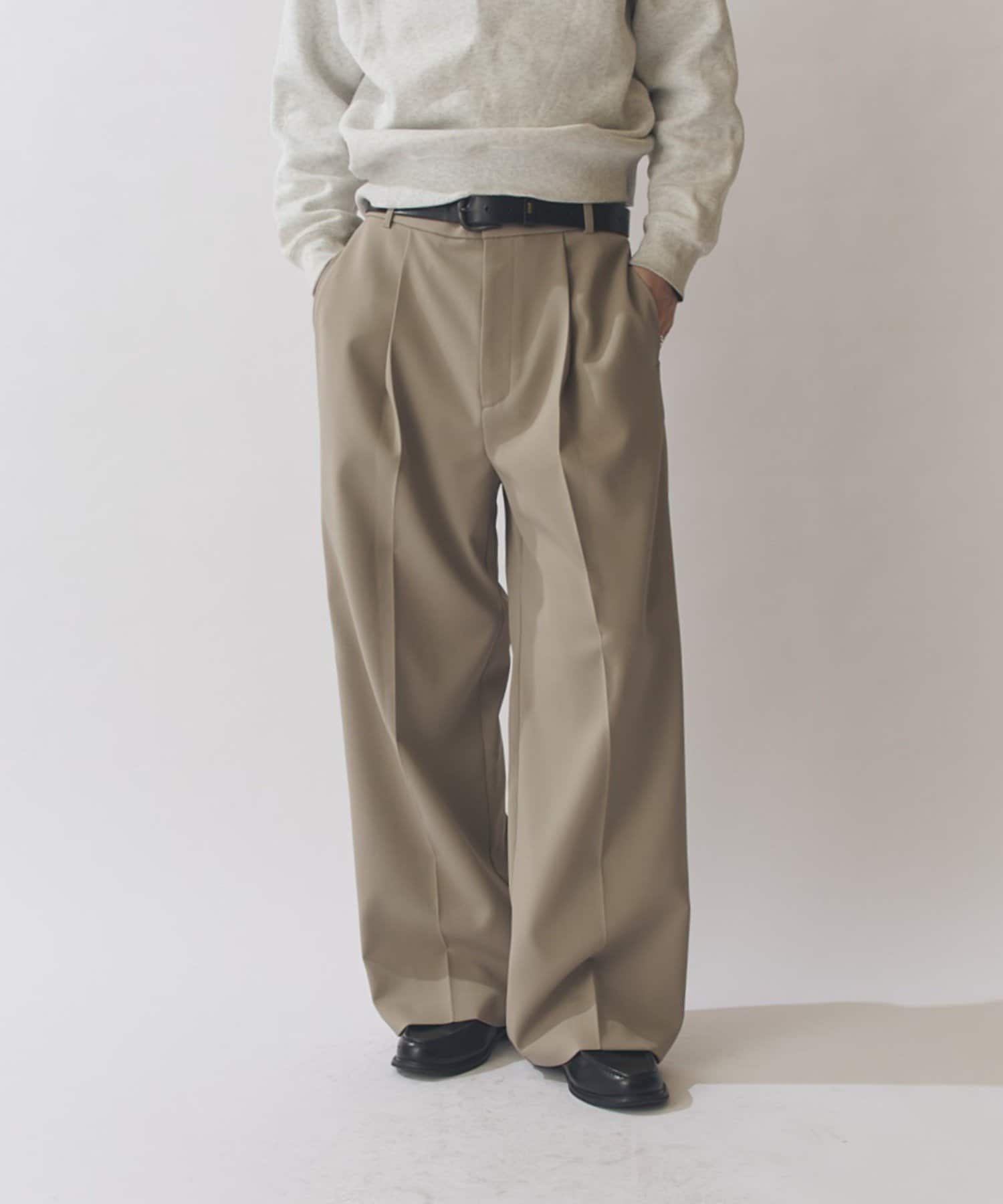 Lui's(ルイス) ダブルクロス タックワイドパンツ