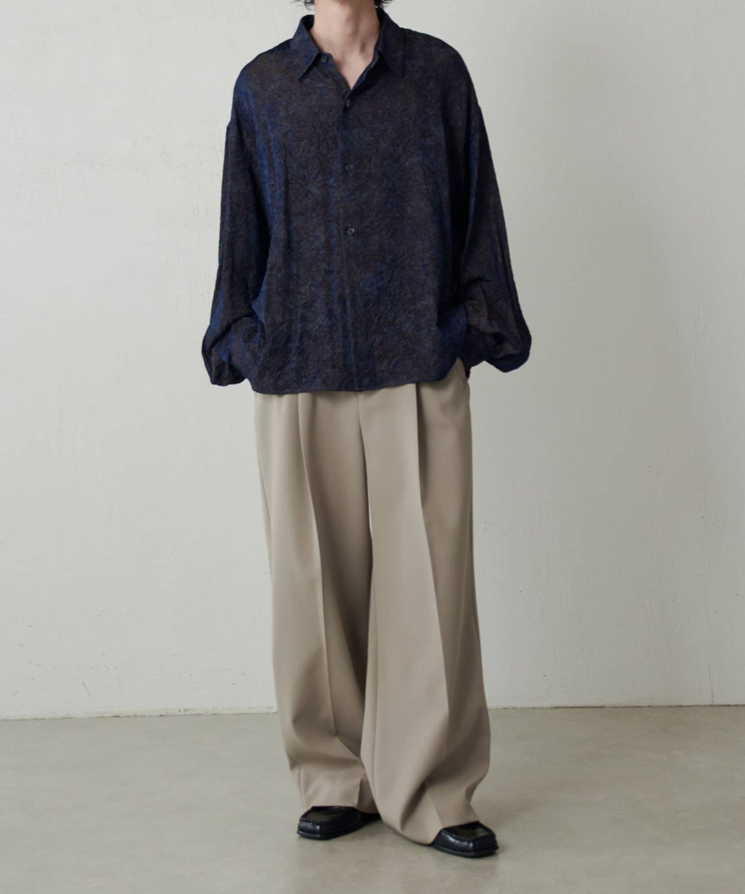 Lui's(ルイス) ダブルクロス タックワイドパンツ