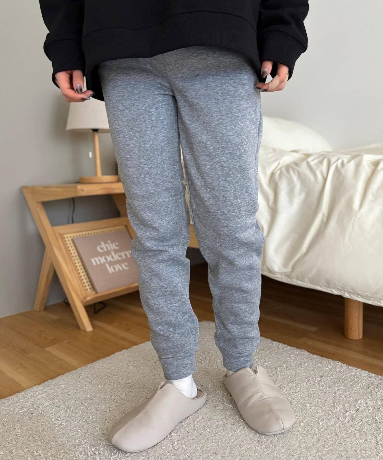 LOCUST(ローカスト) 【おうち時間】りらぽか裏起毛スウェットパンツ