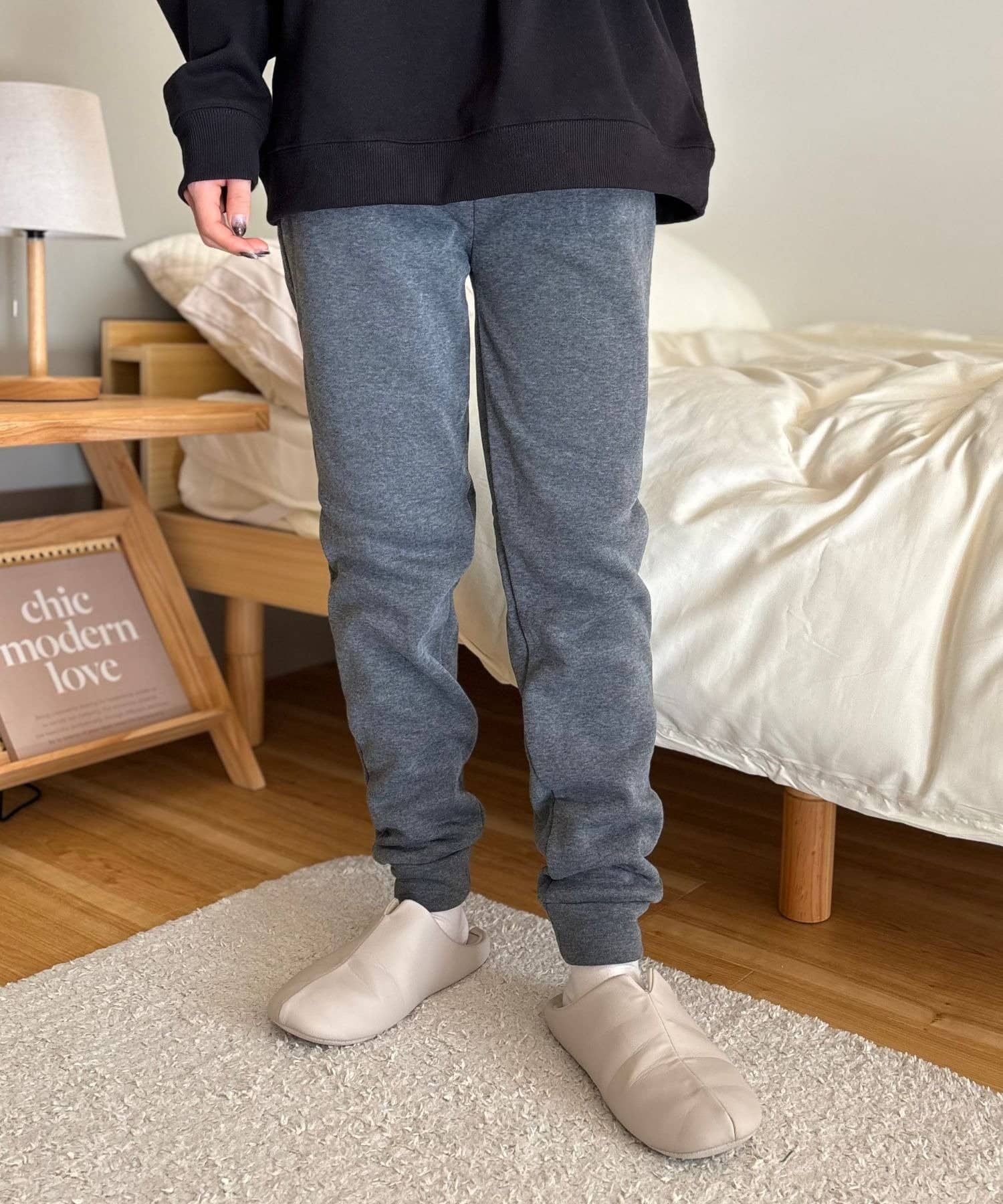 LOCUST(ローカスト) 【おうち時間】りらぽか裏起毛スウェットパンツ