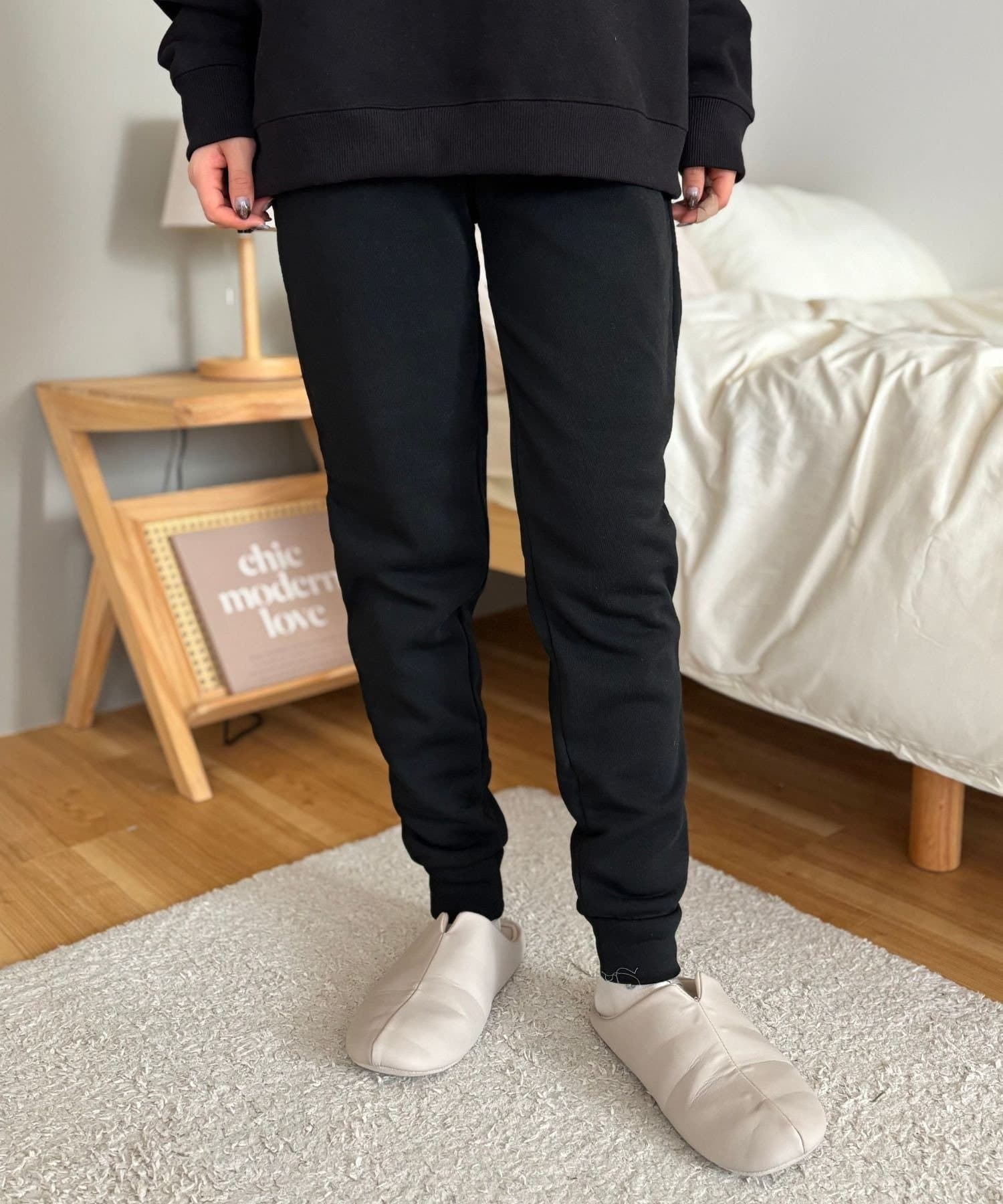 LOCUST(ローカスト) 【おうち時間】りらぽか裏起毛スウェットパンツ