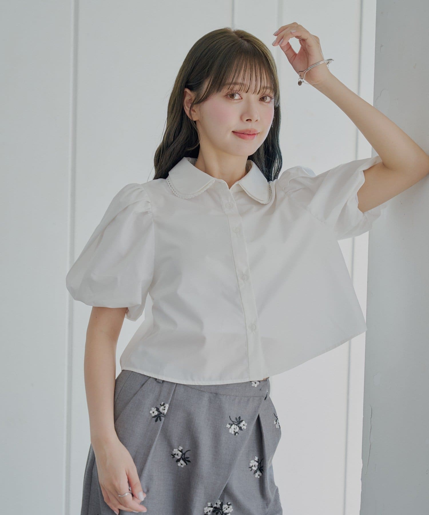 ブラウス シャツ 「SALON by Chico」ダブルカラーパフスリーブシャツ レディース SALON by Chico】ダブルカラーパフスリーブシャツ | Chico(チコ