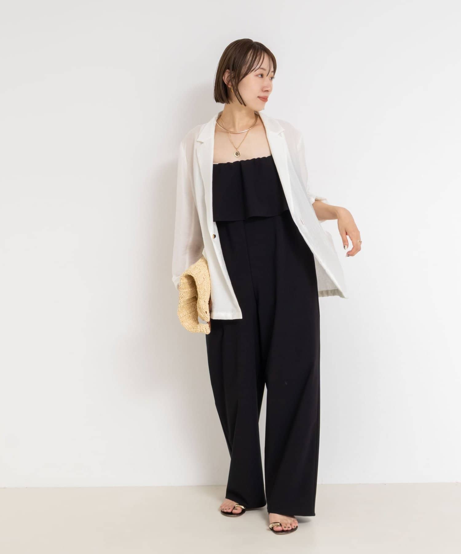 ☆新品未使用タグ付き☆NOLLEY'S ウォッシャブルサロペット サイズ36 ウォッシャブルトリコットサロペット | NOLLEY'S(ノーリーズ