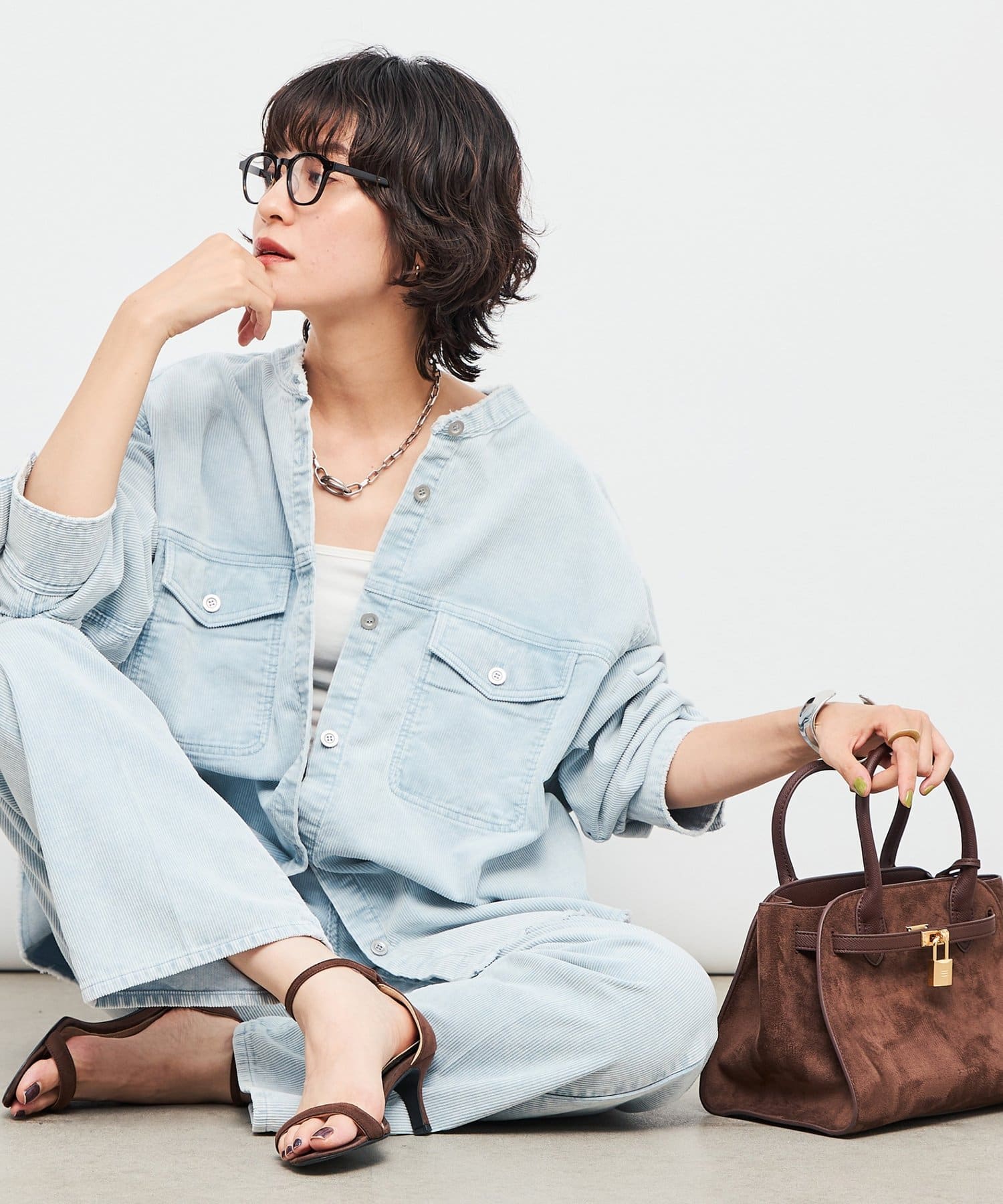 NOLLEY'S(ノーリーズ) 【RM denim】硫化染コーデュロイシャツジャケット