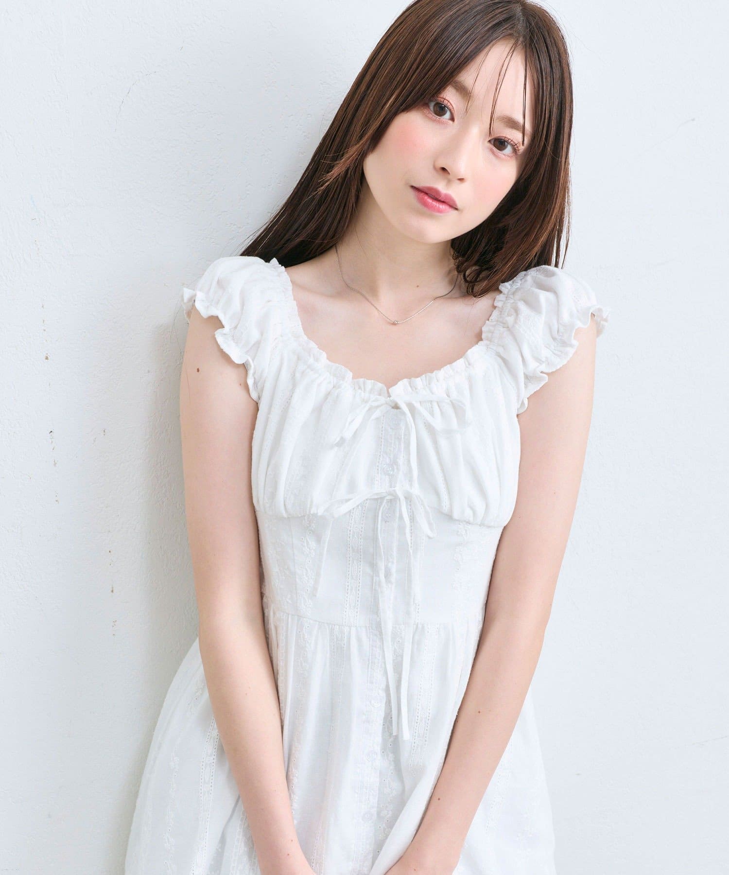 OLIVE des OLIVE/【OLIVE des OLIVE】胸ギャザーレースミニ