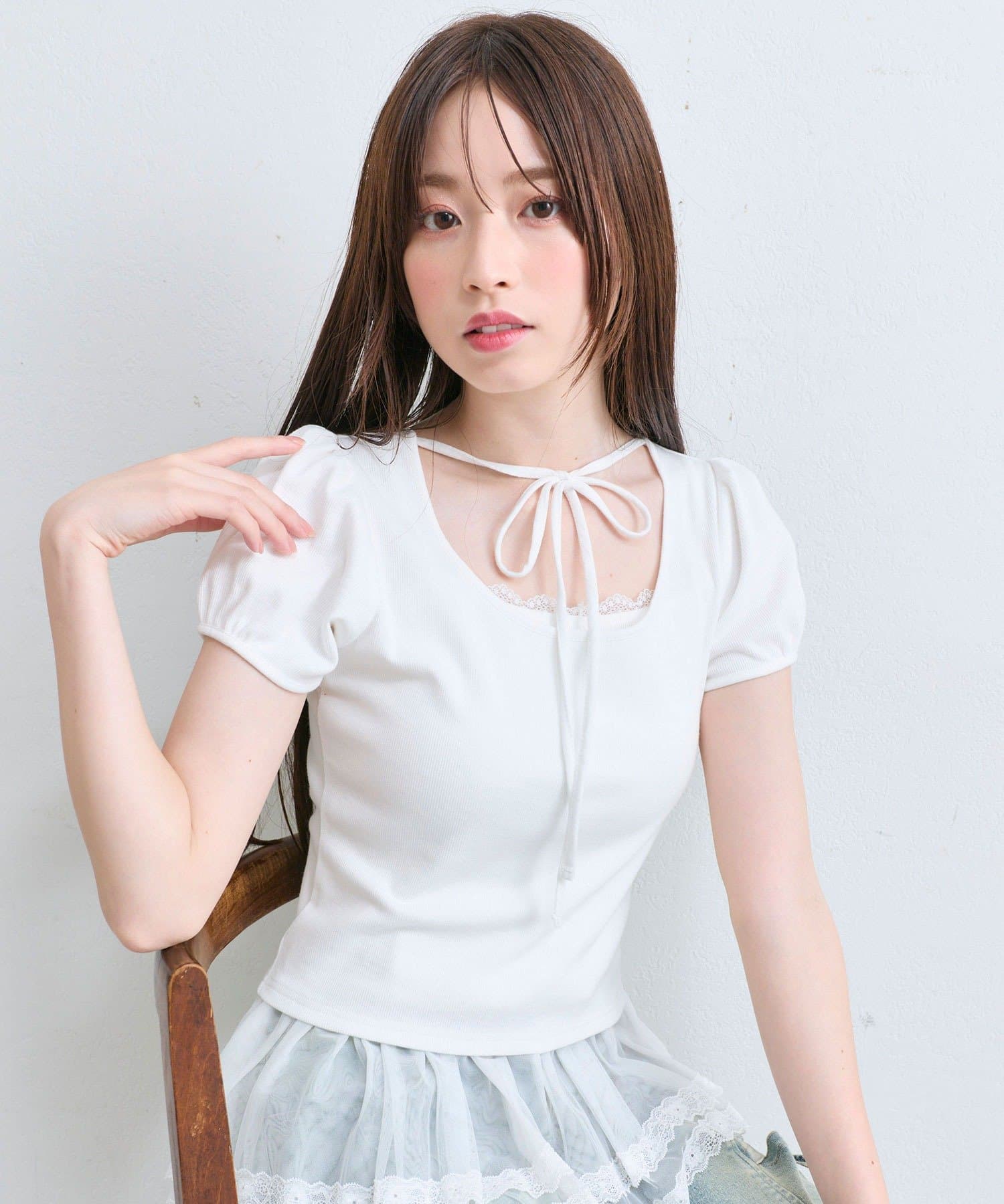 OLIVE des OLIVE(オリーブ デ オリーブ)フリルボレロセット デコルテリボンパフインナー | OLIVE des OLIVE(オリーブ デ