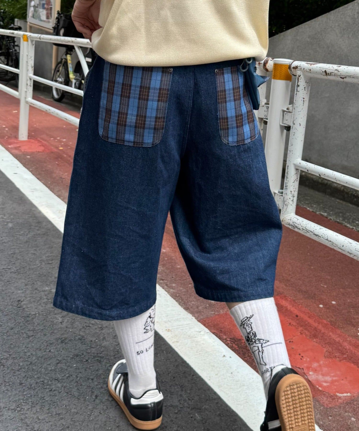 CIAOPANIC TYPY(チャオパニックティピー) 【UNISEX】バックチェックポケットハーフパンツ