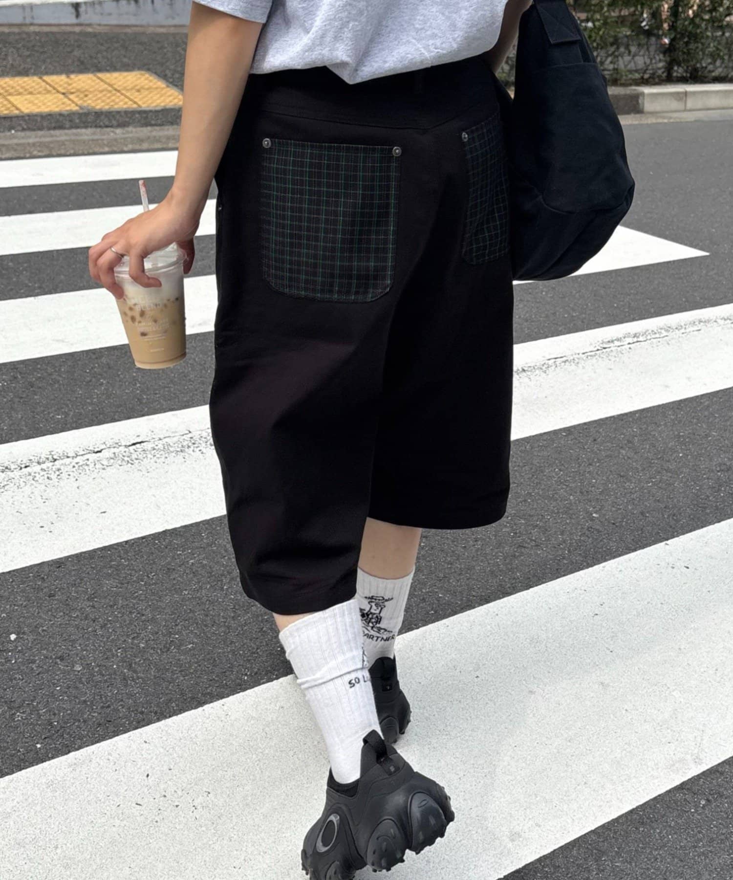 CIAOPANIC TYPY(チャオパニックティピー) 【UNISEX】バックチェックポケットハーフパンツ