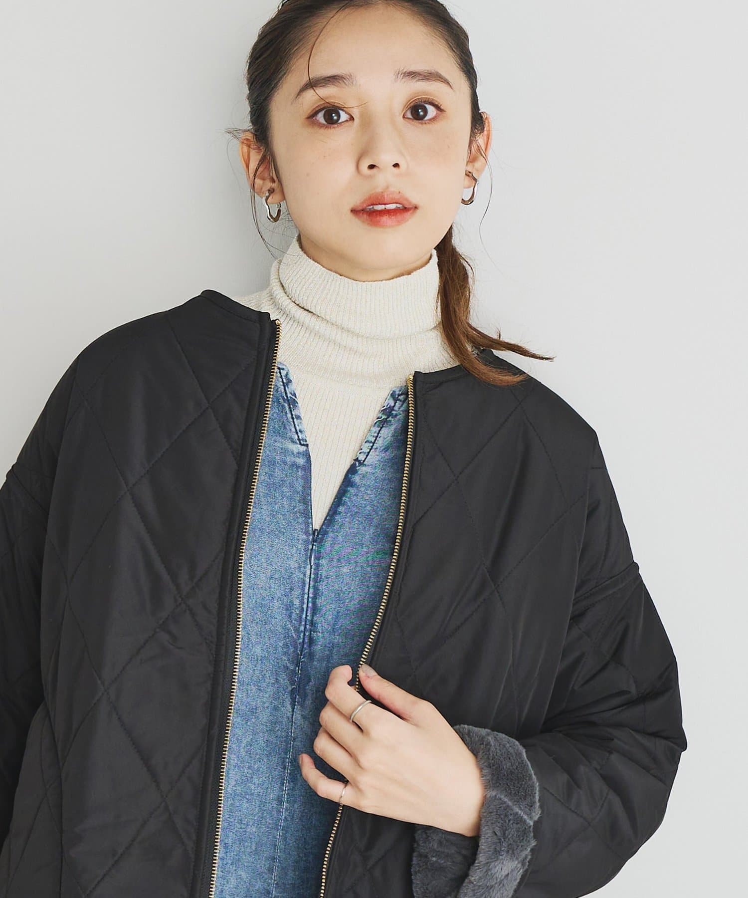 un dix cors(アンディコール) 《さりげなくお洒落に◎》ラメタートルネック