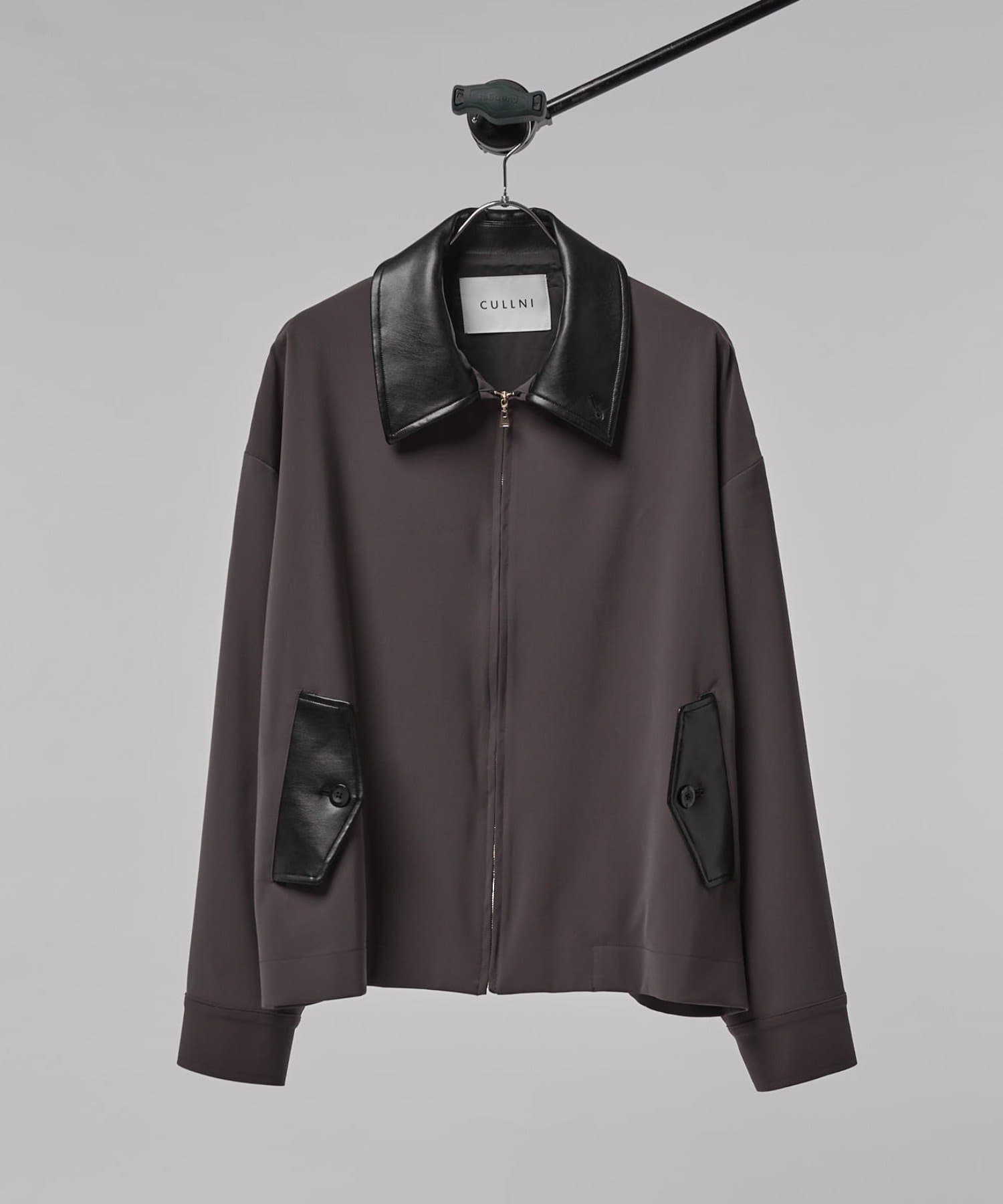 Lui's(ルイス) 襟レザー切替ZIPブルゾン CULLNI exclusive for Lui's