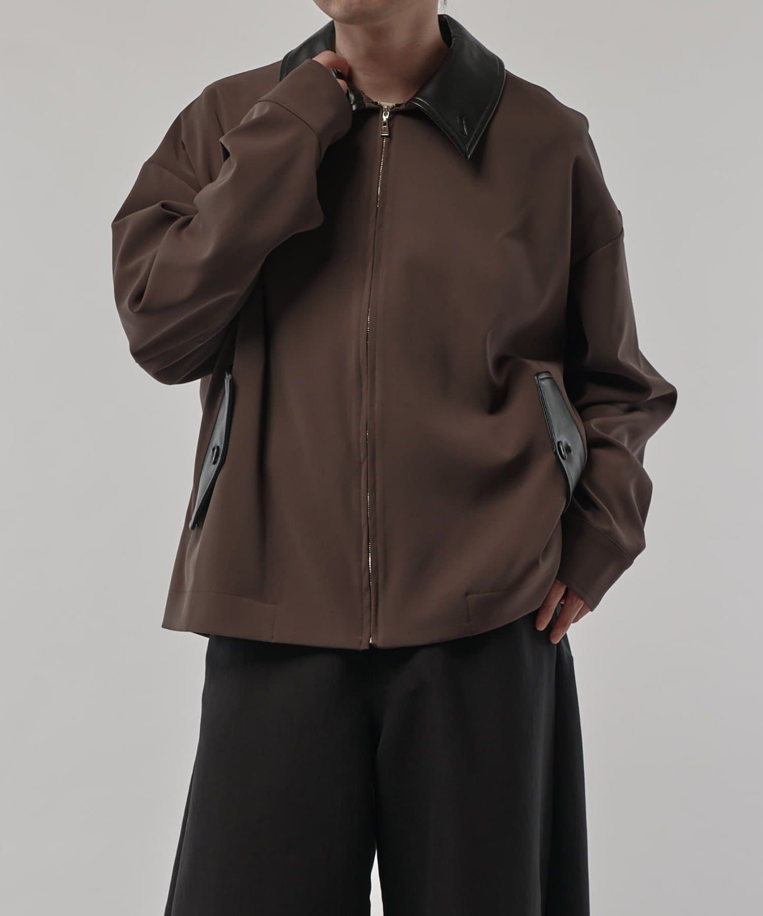 襟レザー切替ZIPブルゾン CULLNI exclusive for Lui's | Lui's