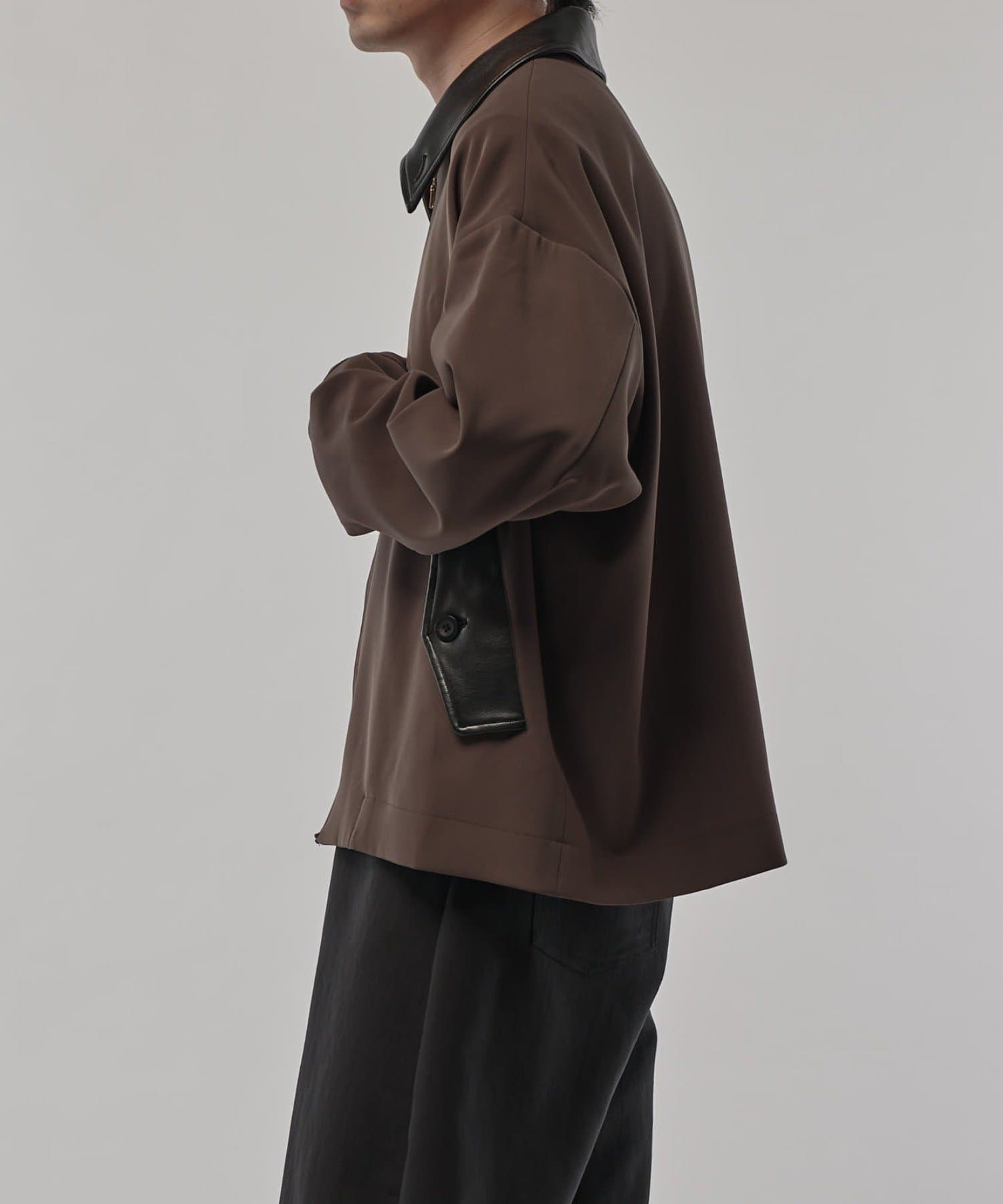【CULLNI / クル二】exclusive レザーカラー切替ZIPブルゾン CULLNI / クル二】exclusive レザーカラー切替ZIPブルゾン