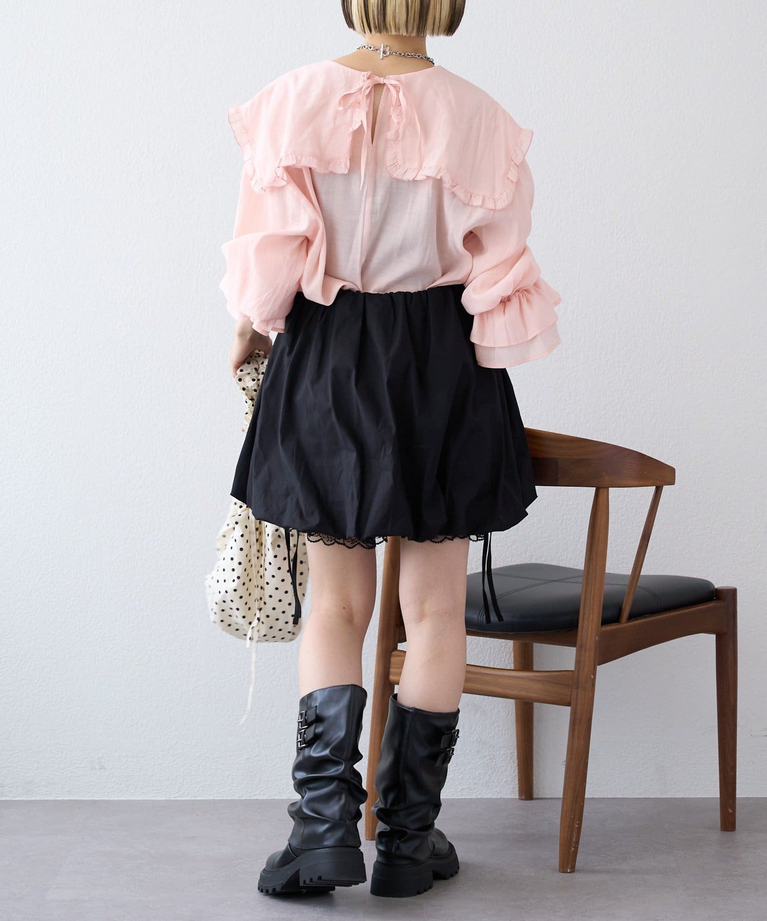 w closet(ダブルクローゼット) 【25AW】2WAYBIG衿シャツ