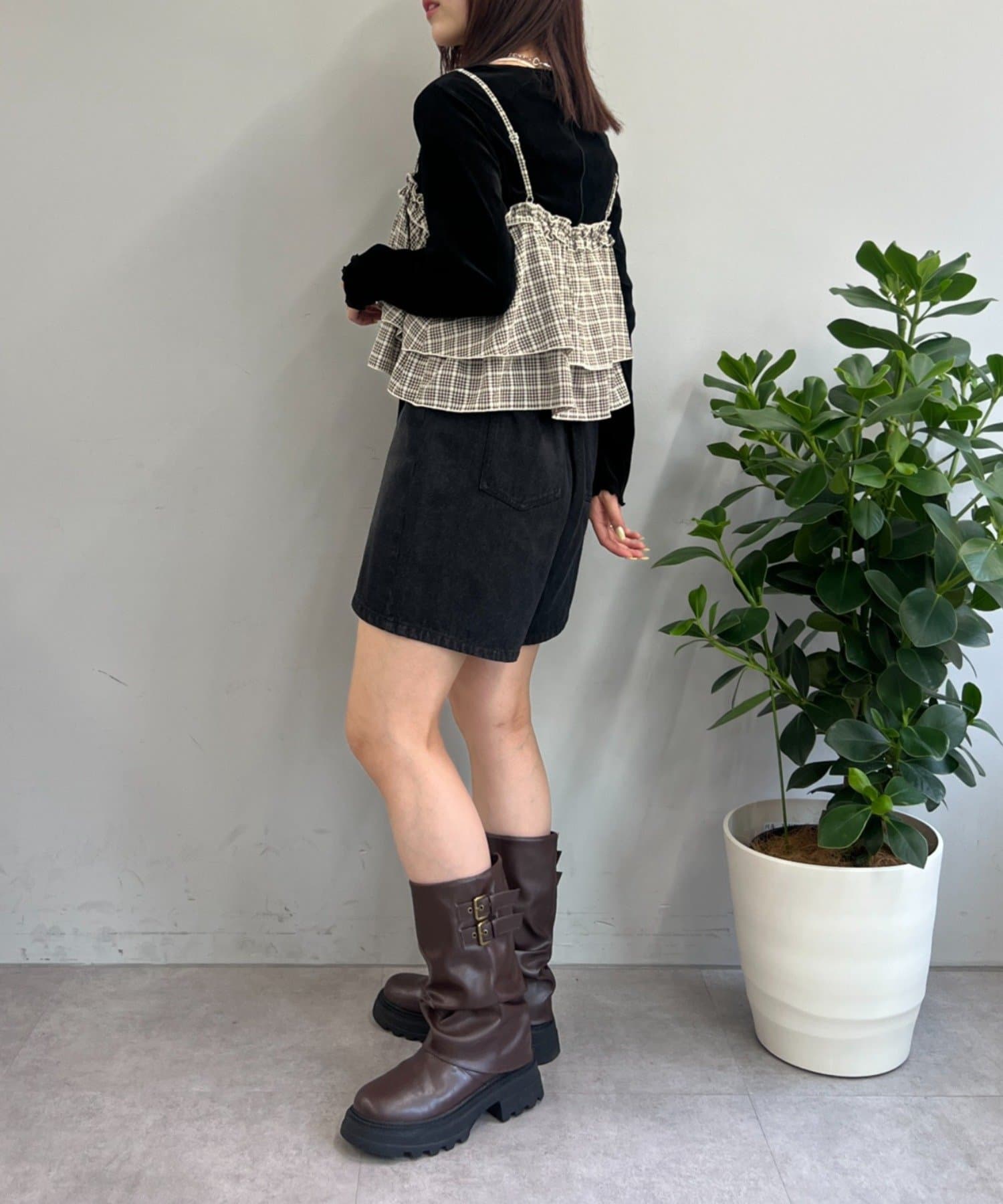 w closet(ダブルクローゼット) 【25AW】ベロアチュールプルオーバー