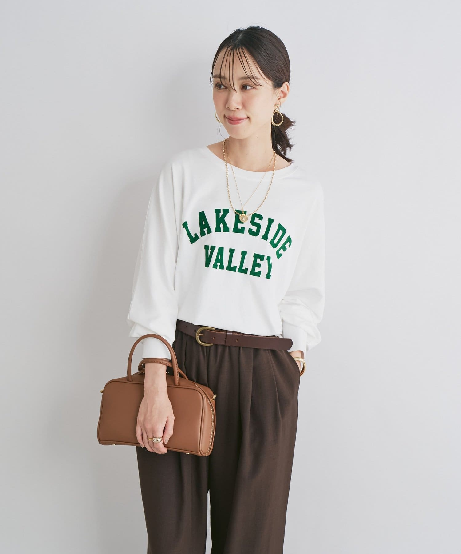 un dix cors(アンディコール) 《デイリーに着回せる》LAKESAIDEドルマンプリントトップス