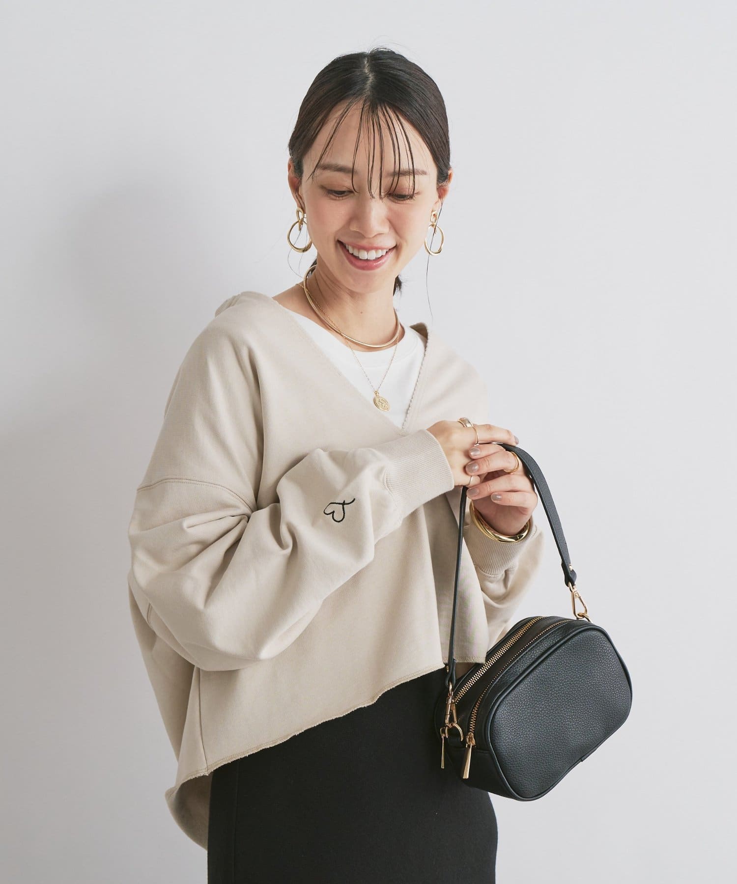 un dix cors(アンディコール) 《セットアイテム・着回し万能》アンサンブルスウェットトップス