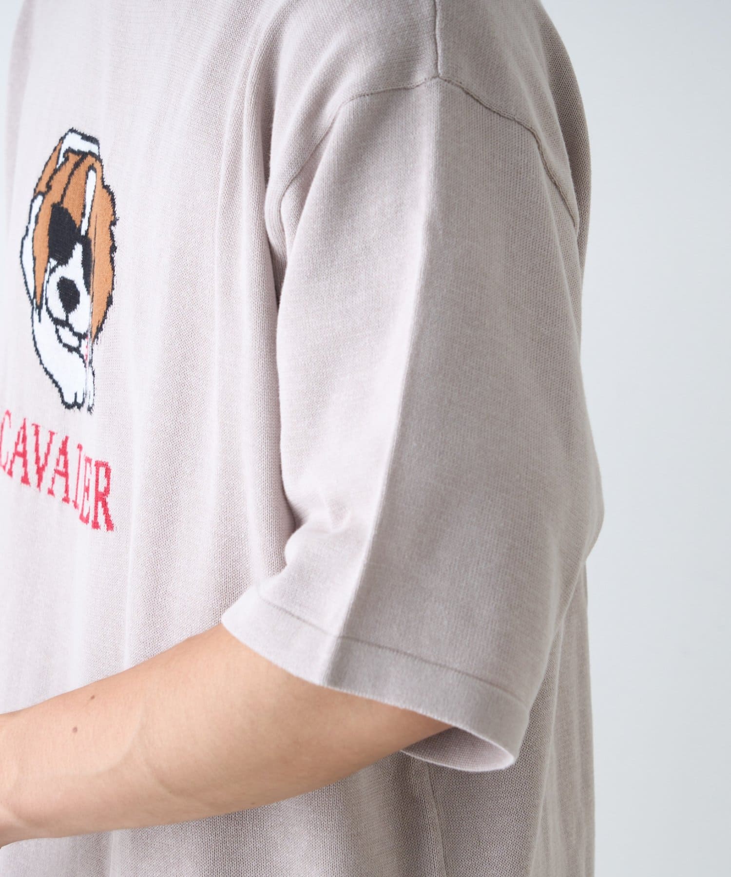 CIAOPANIC TYPY(チャオパニックティピー) 【ユニセックス】アニマル柄犬サマーニット半袖Tシャツ