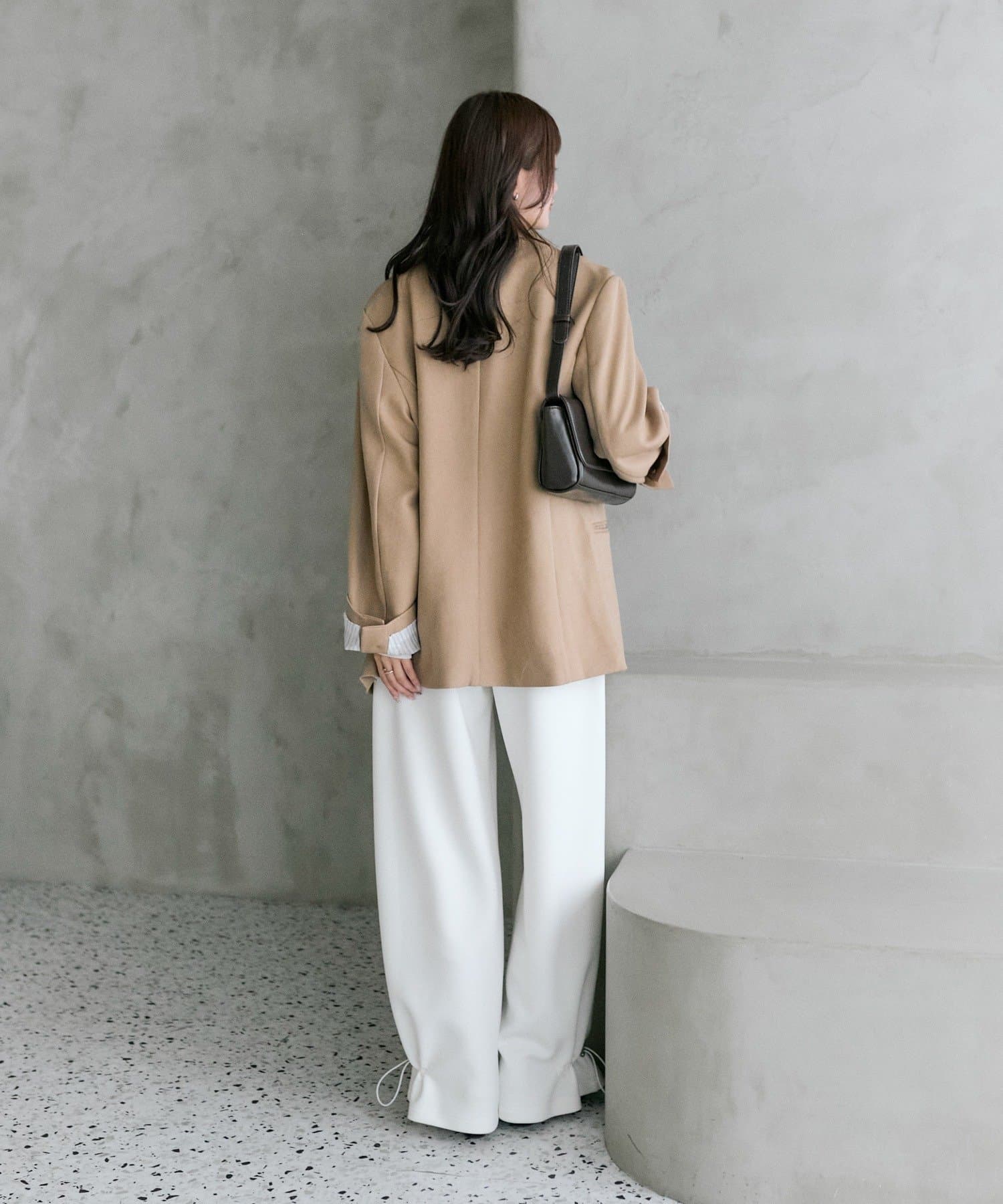 mystic(ミスティック) 《2026SS新色IVO / BEI 》【SET UP着用◎/アウターの中にも着込める◎】金ボタンテーラードジャケット