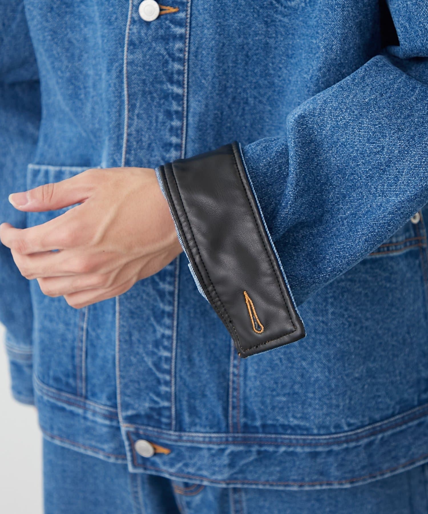 CIAOPANIC TYPY(チャオパニックティピー) 【ユニセックス】レザーカラーウエスタンデニムジャケット/セットアップアイテムあり